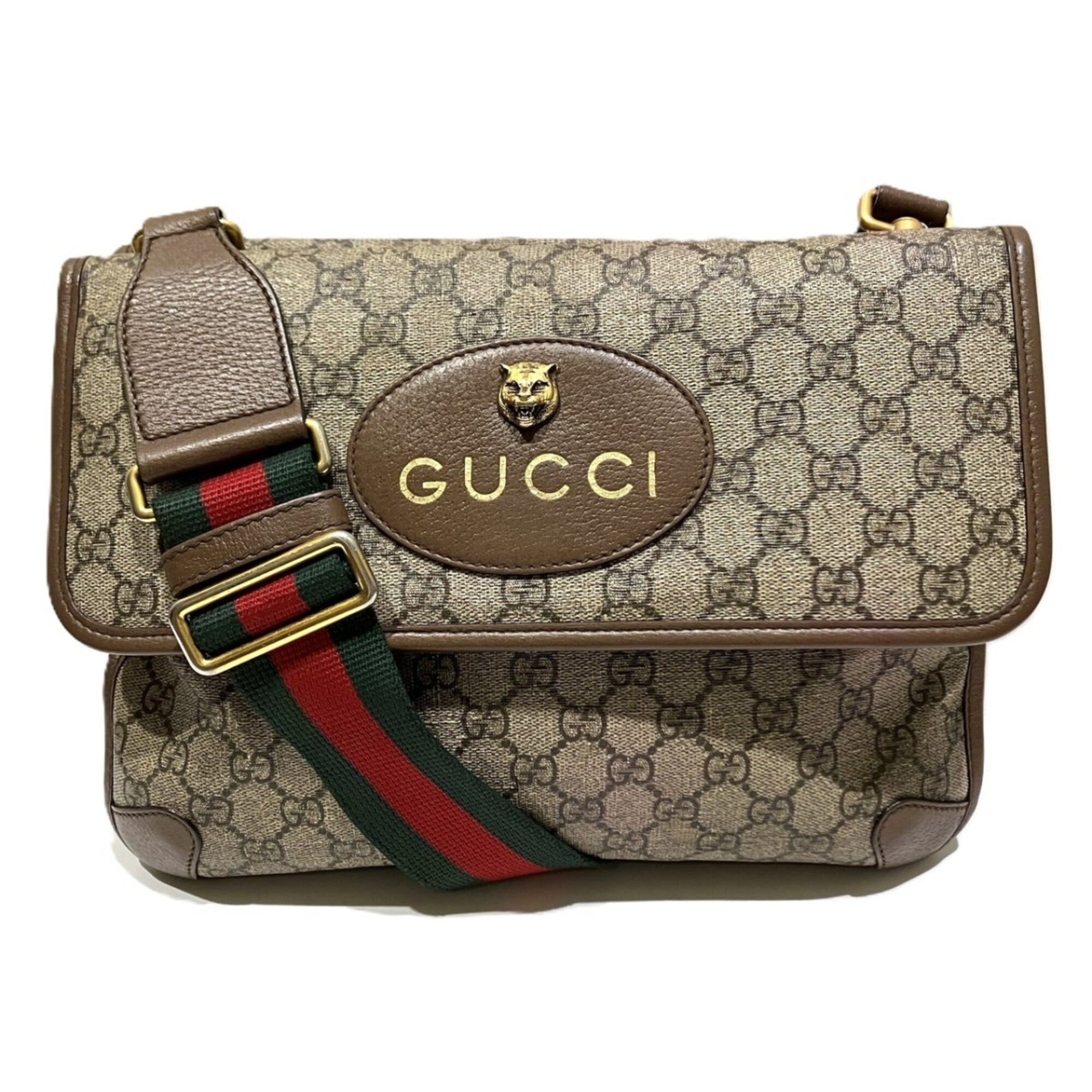 Gucci Beige Gg Supreme Messenger Bag Shoulder Bag (Pre-Owned)