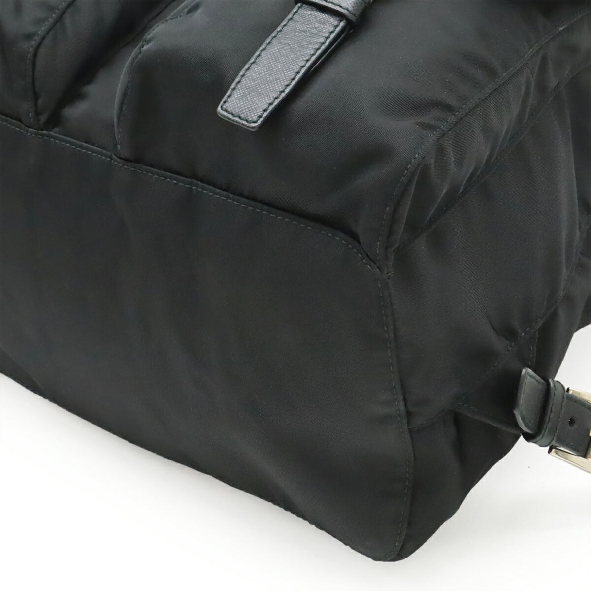 Prada Black Nero Nylon Leather Backpack (Pre-Owned)