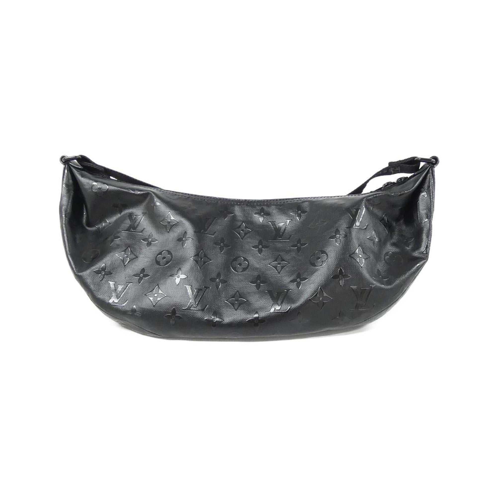 Louis Vuitton Black Coated Canvas Handbag Shoulder Bag (Pre-Owned)