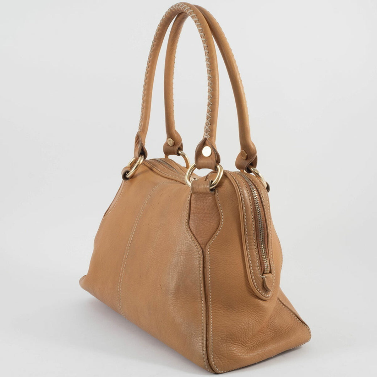 Celine Beige Leather Shoulder Bag (Pre-Owned)