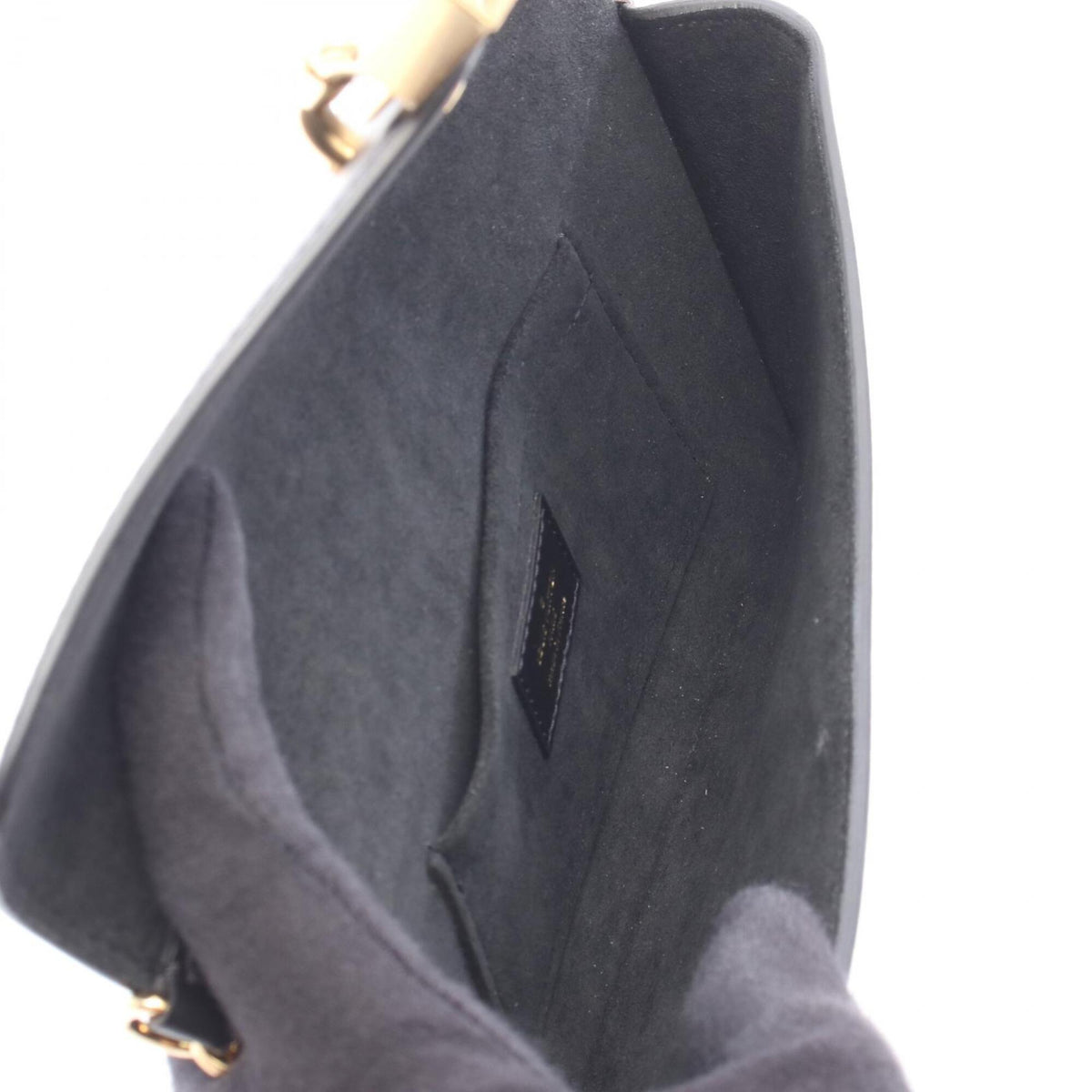 Louis Vuitton Black Brown Monogram Coated Canvas Leather Handbag Shoulder Bag (Pre-Owned)