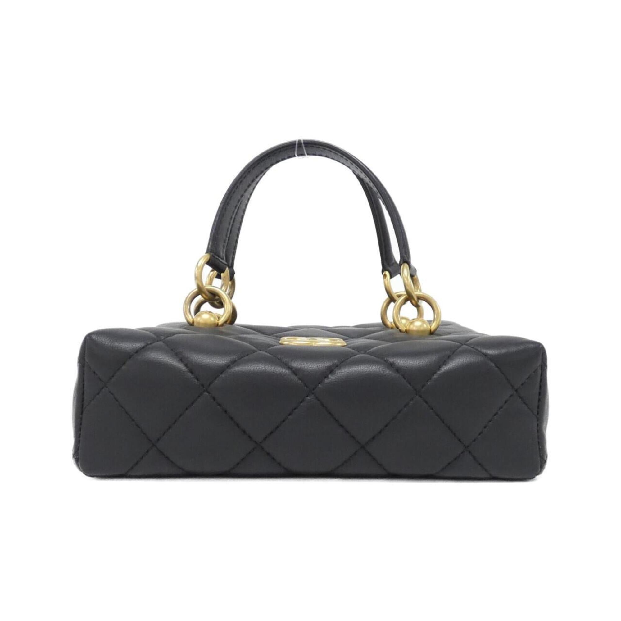 Chanel Black Leather Handbag (Pre-Owned)