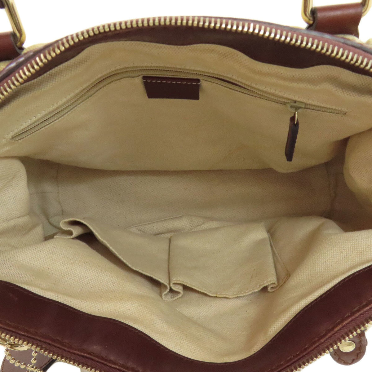 Gucci Brown Canvas Tote Bag (Pre-Owned)