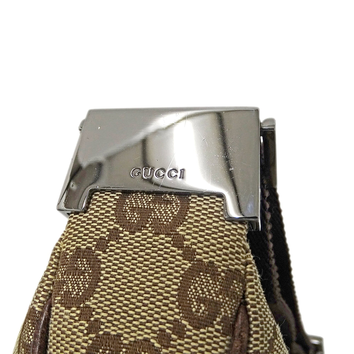 Gucci Beige Brown Gg Canvas Handbag Shoulder Bag (Pre-Owned)