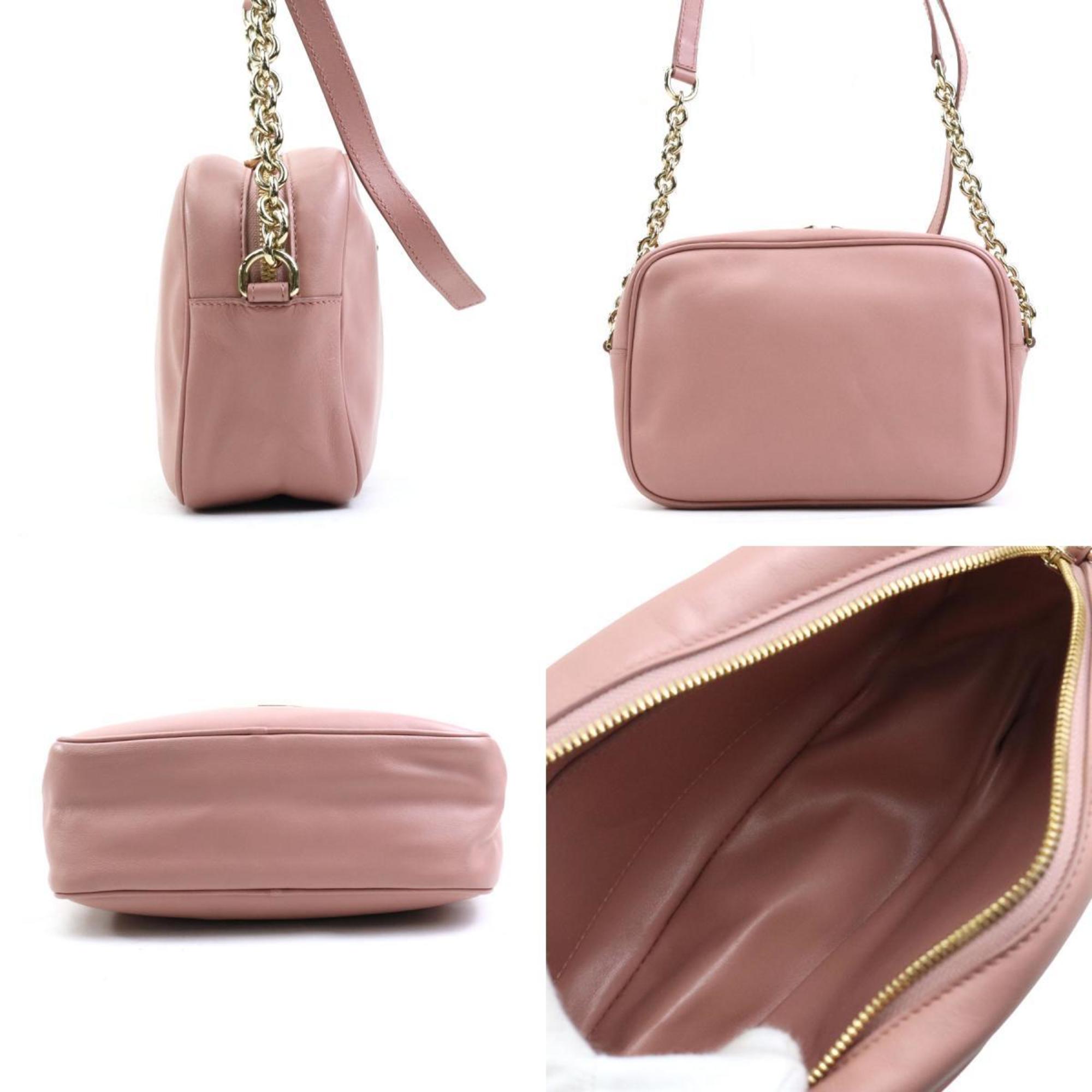 Salvatore Ferragamo Pink Leather Shoulder Bag (Pre-Owned)