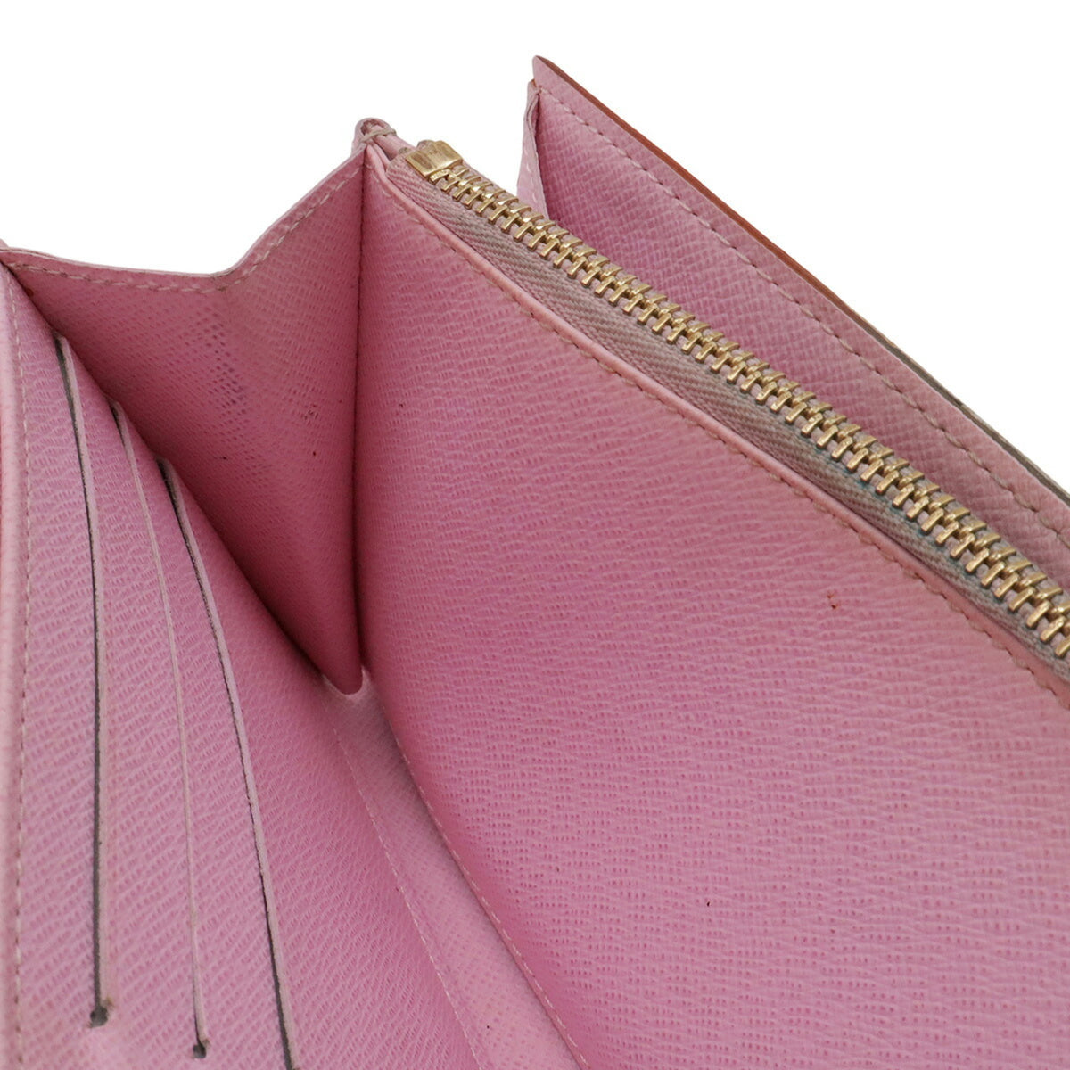 Louis Vuitton Blanc Litchi Monogram Canvas Long Wallet (Bi-Fold) (Pre-Owned)