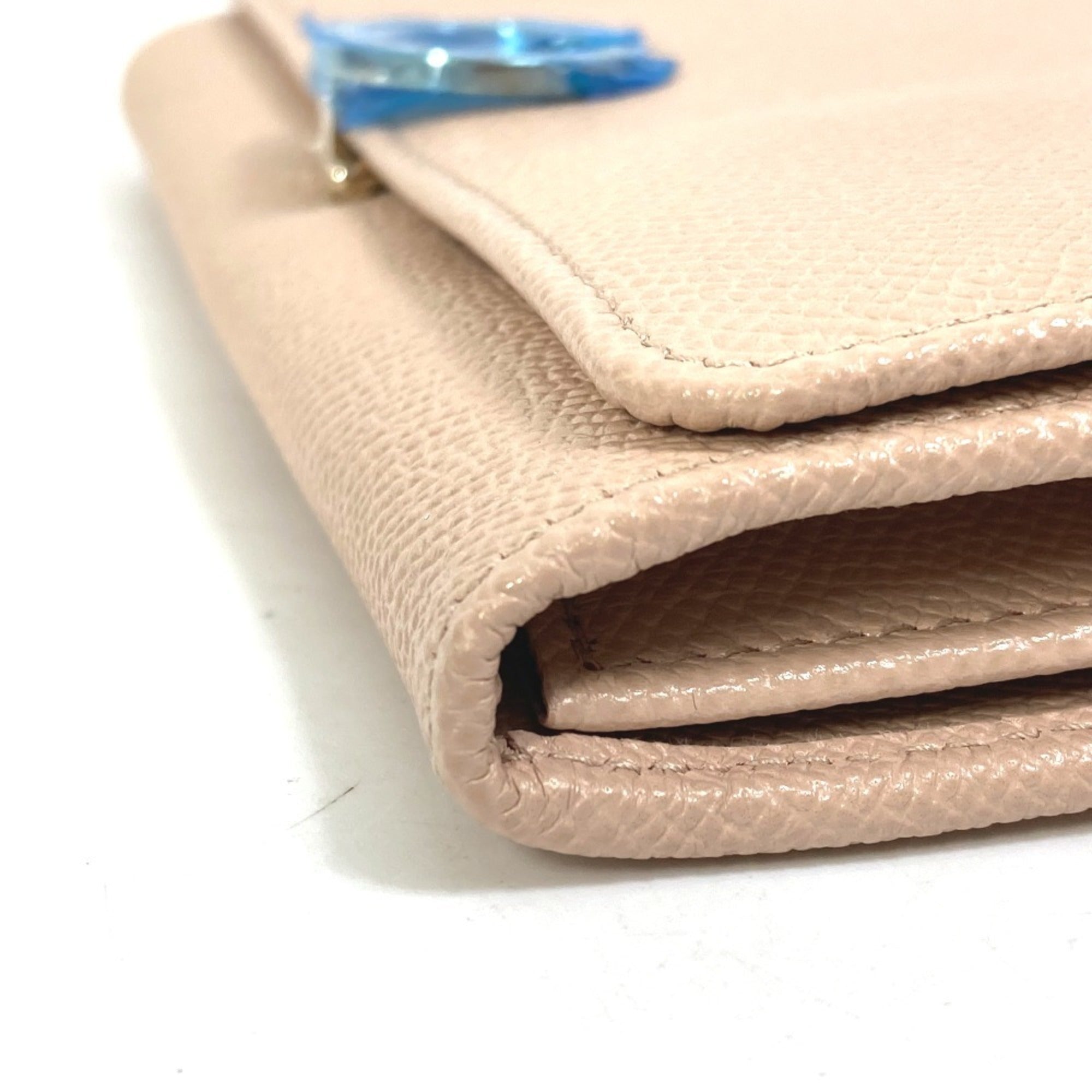 Bvlgari Light Pink Leather Long Wallet (Bi-Fold) (Pre-Owned)