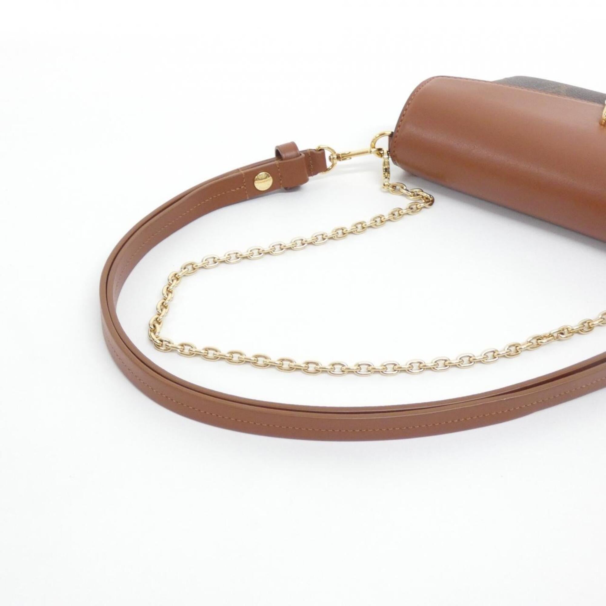 Louis Vuitton Caramel Marron Coated Canvas Leather Shoulder Bag (Pre-Owned)