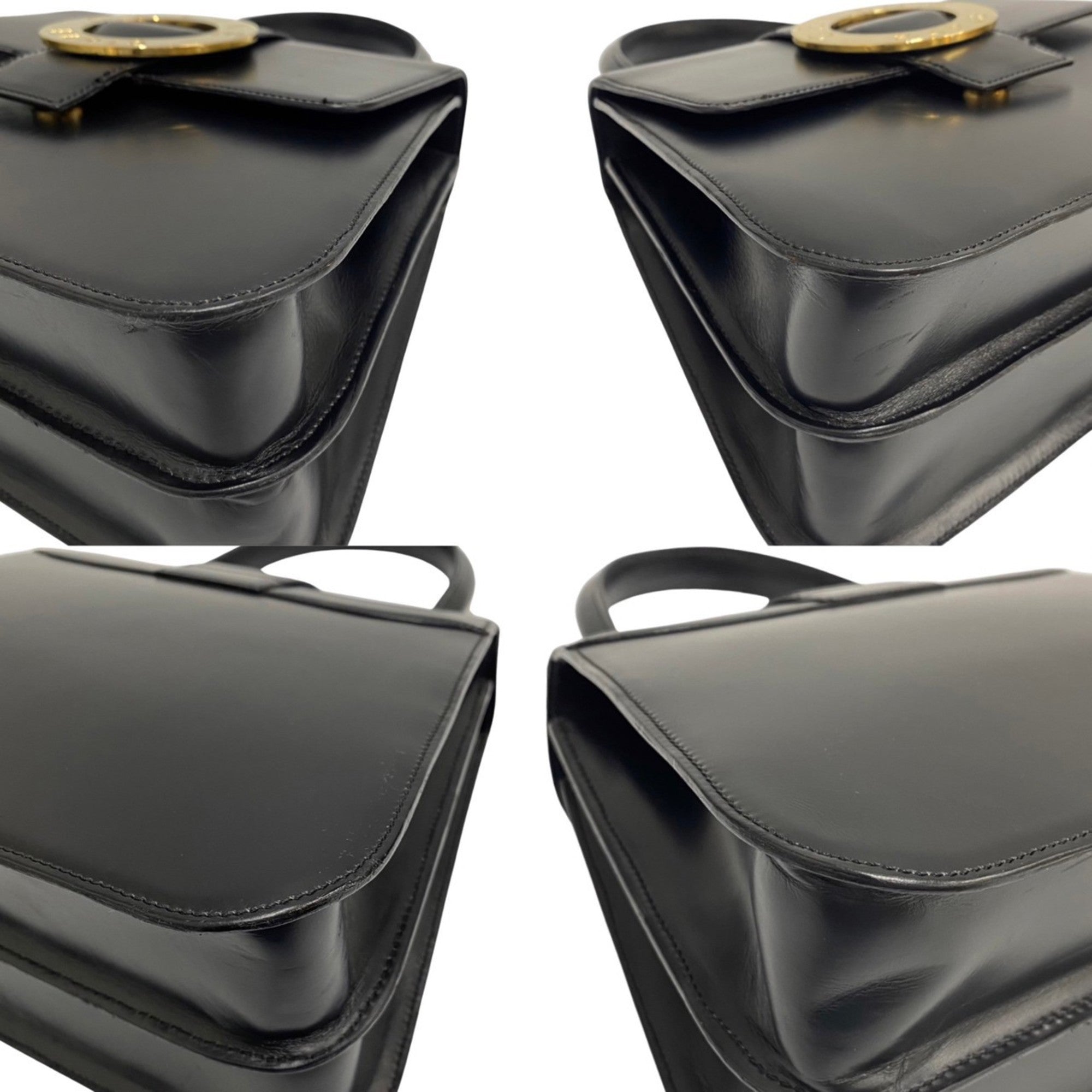 Celine Black Leather Handbag Shoulder Bag (Pre-Owned)