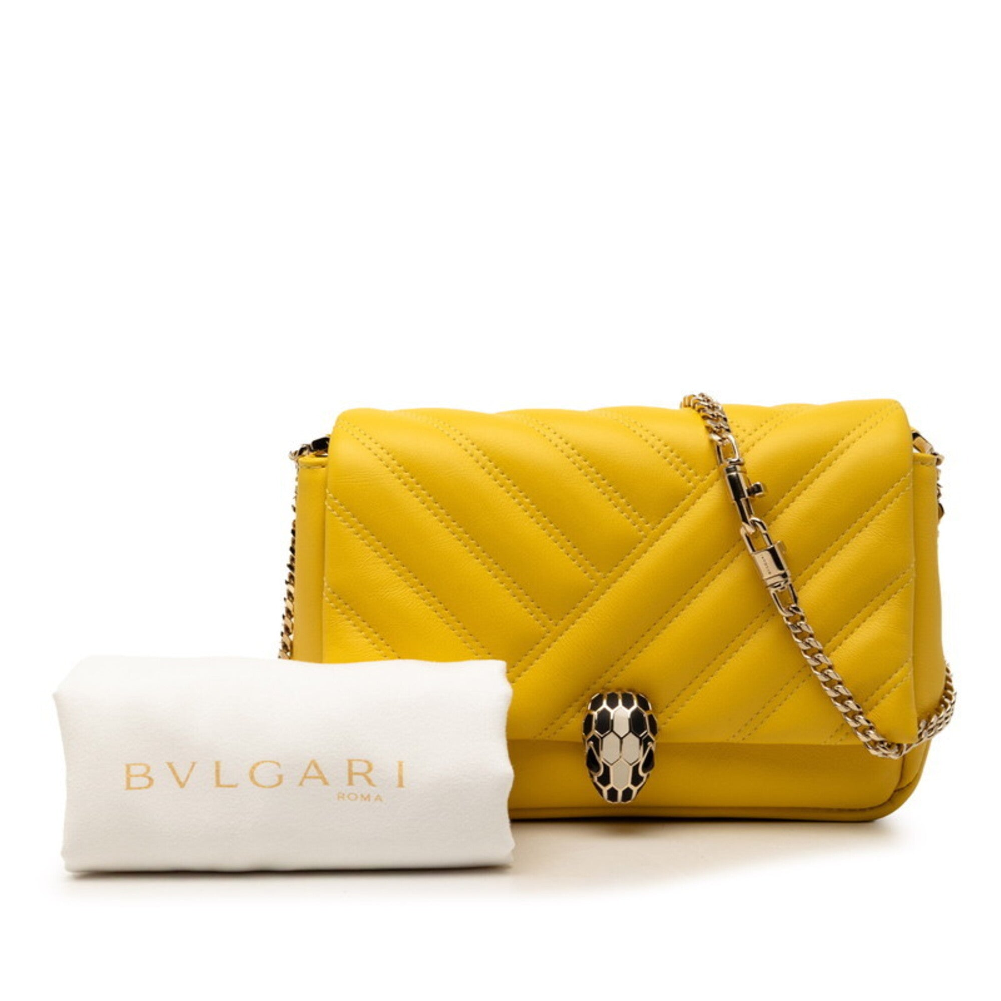 Bvlgari Yellow Leather Shoulder Bag (Pre-Owned)