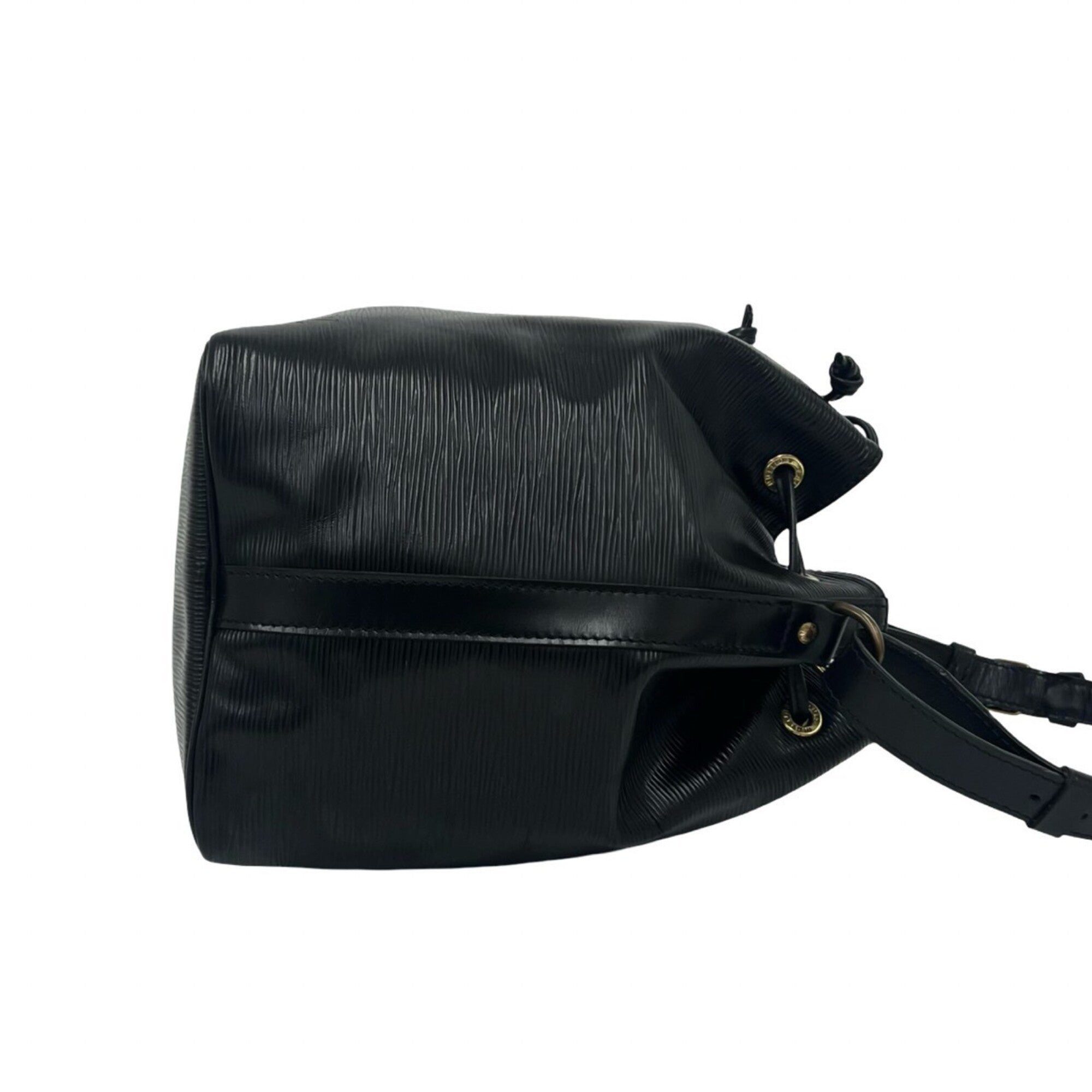 Louis Vuitton Black Leather Shoulder Bag Tote Bag (Pre-Owned)