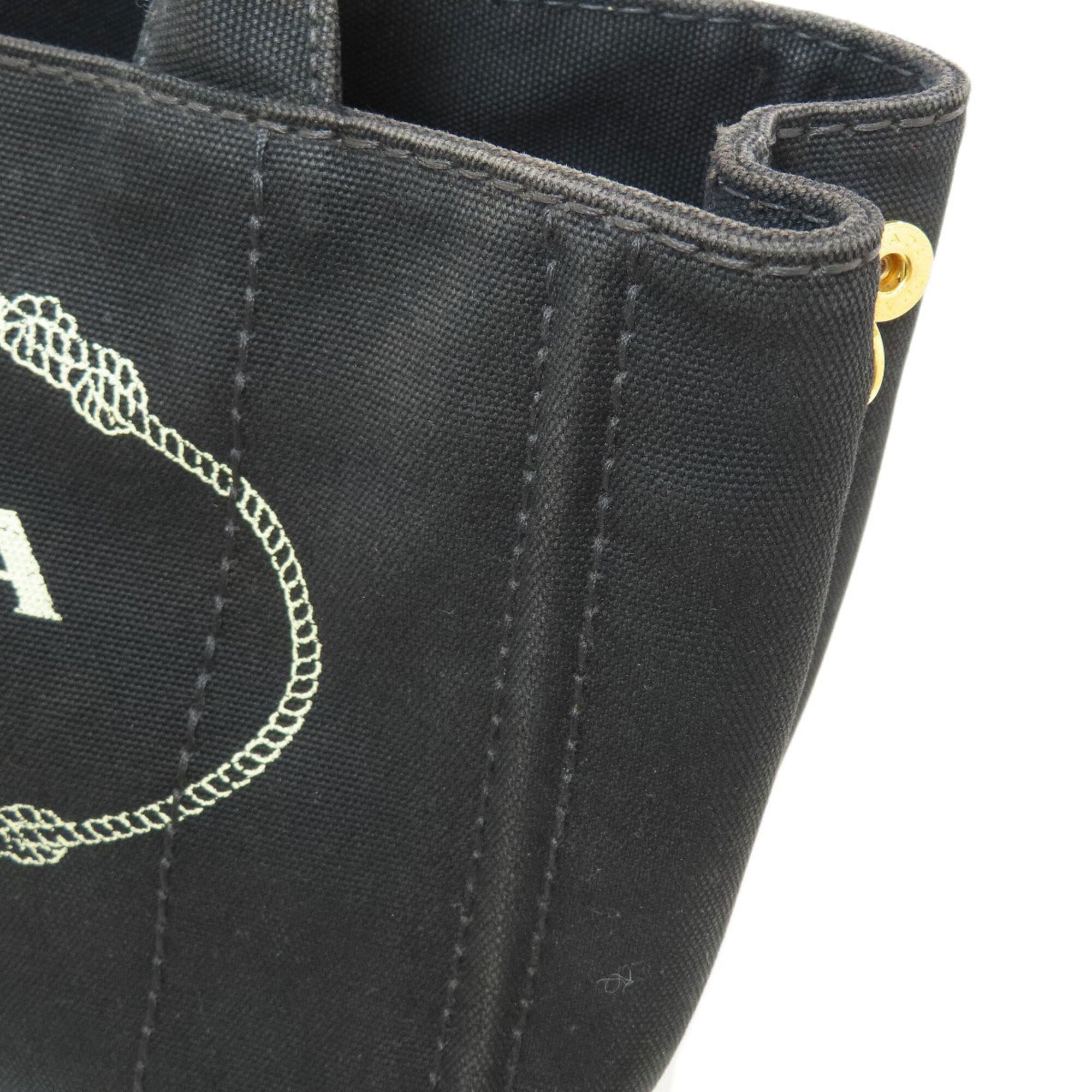 Prada Black Canvas Tote Bag (Pre-Owned)
