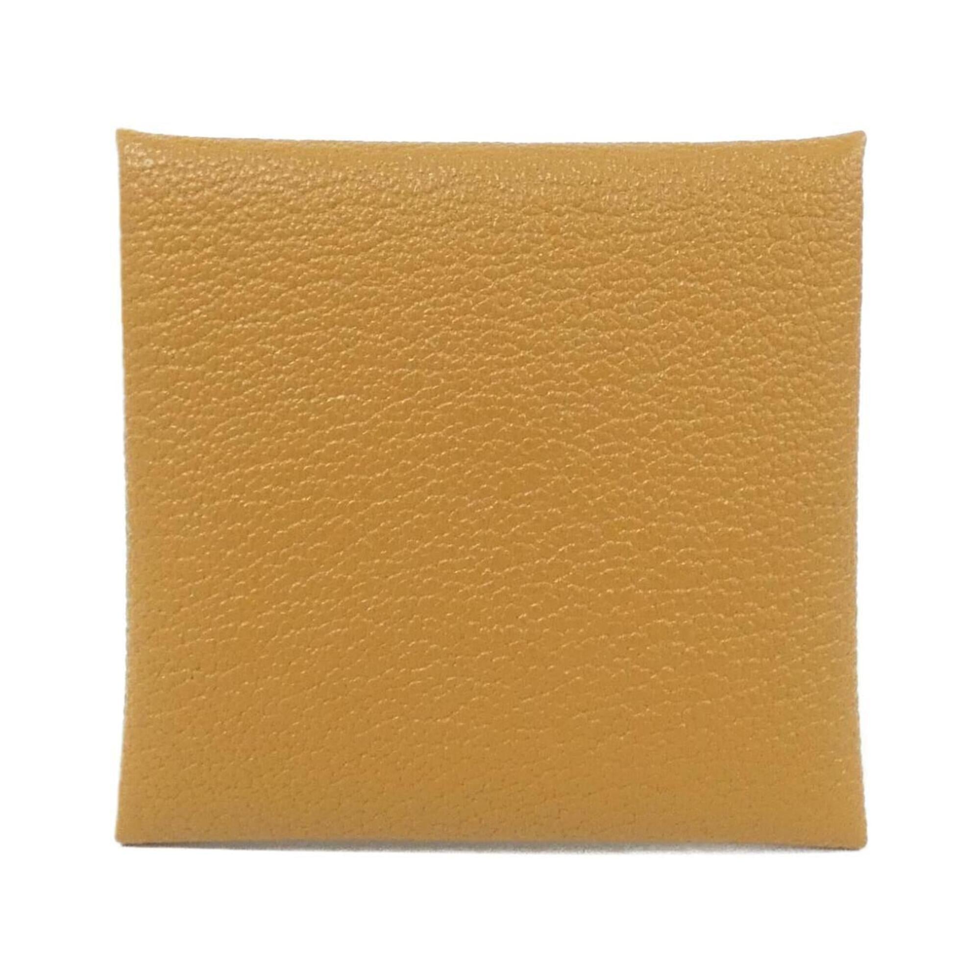 Hermes Bastia Caramel Chevre Leather Coin Purse/Coin Case (Pre-Owned)