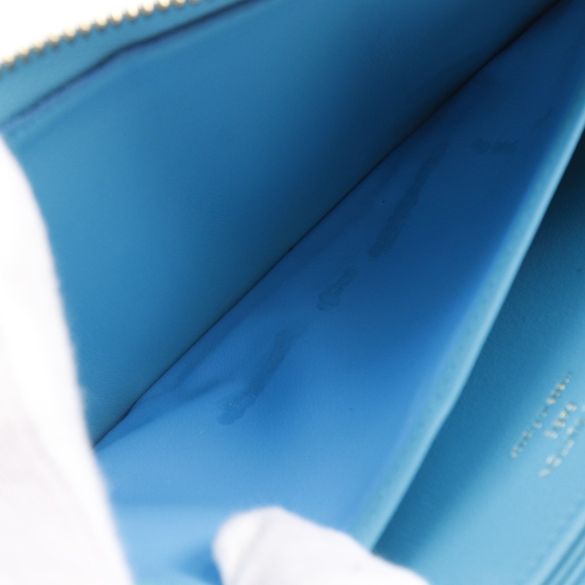 Louis Vuitton Blue Turquoise Leather Long Wallet (Bi-Fold) (Pre-Owned)