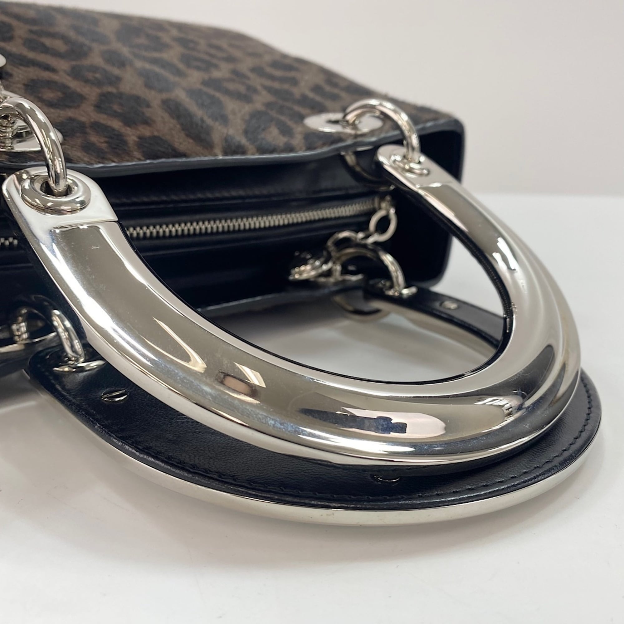 Christian Dior Lady Dior Brown Handbag Shoulder Bag (Pre-Owned)