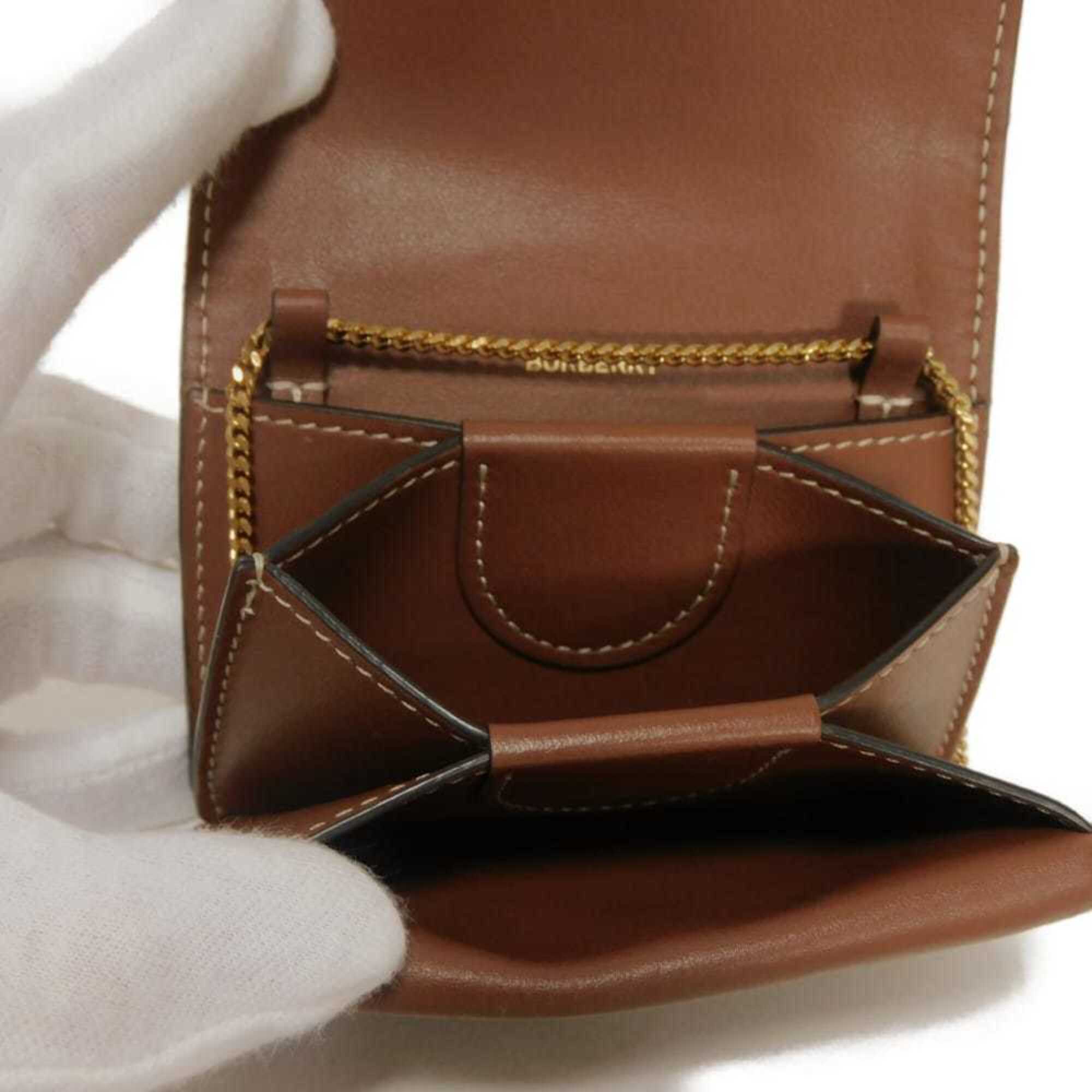 Burberry Beige Brown Canvas Wallet (Bi-Fold) (Pre-Owned)