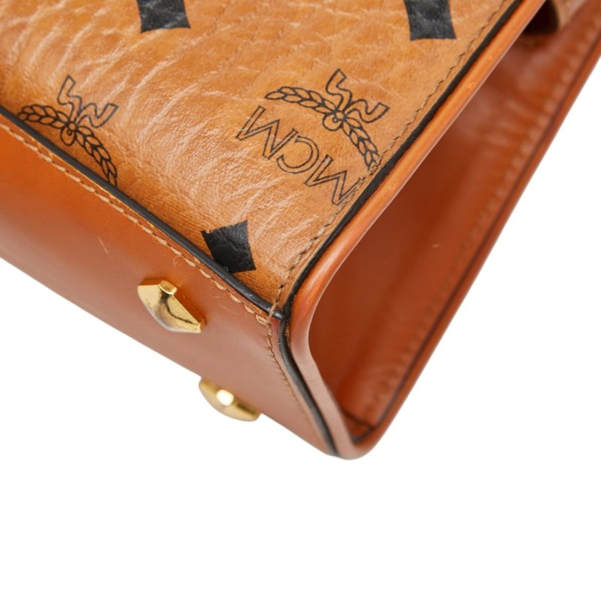 Mcm Brown Pvc Leather Handbag Shoulder Bag (Pre-Owned)
