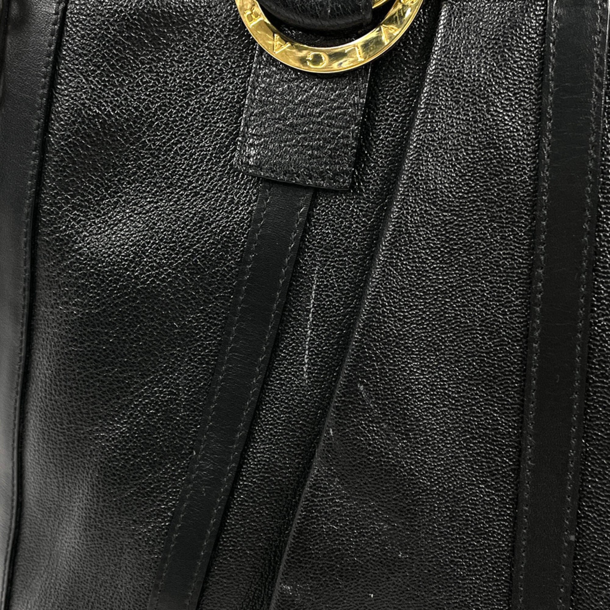Bvlgari Black Leather Tote Bag (Pre-Owned)