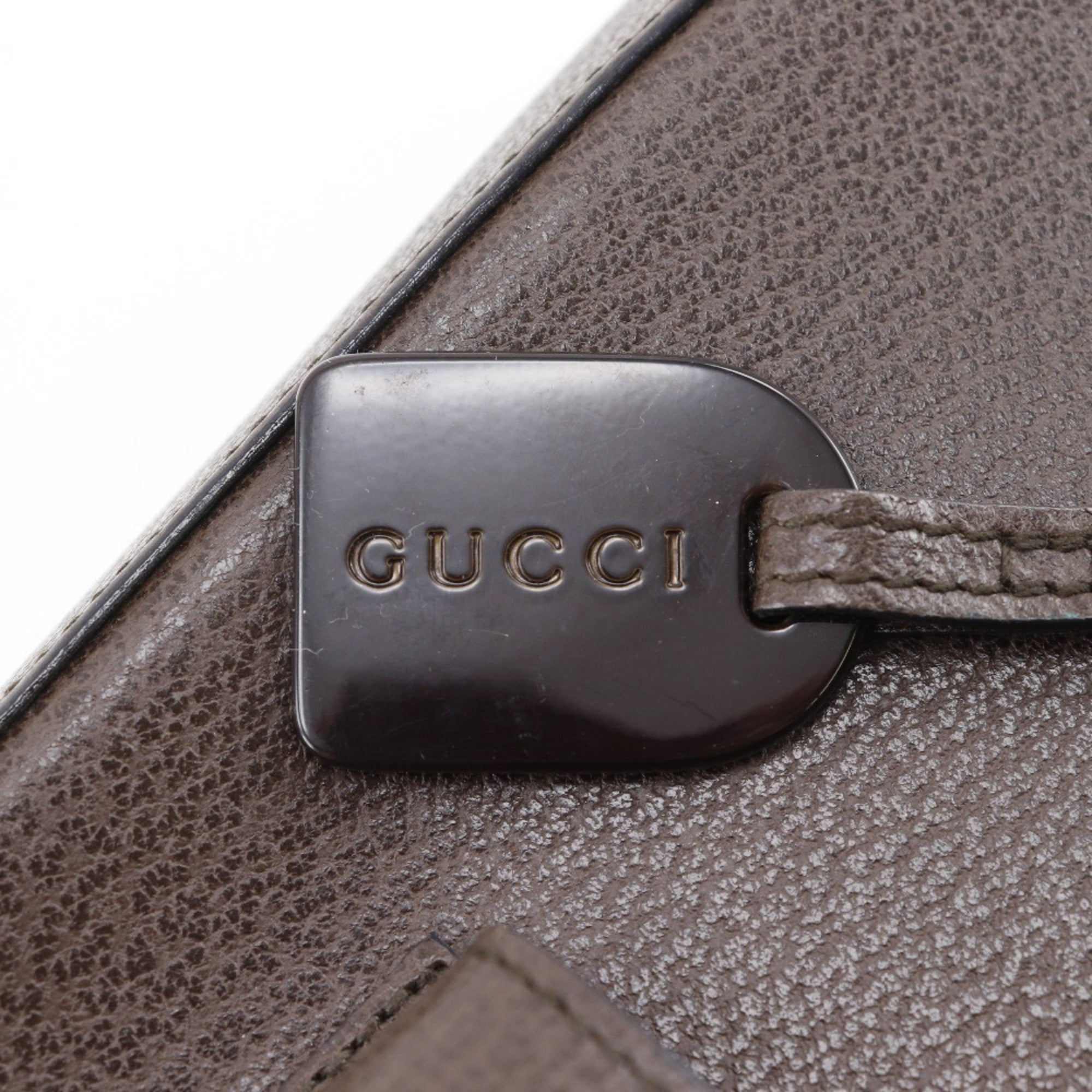 Gucci Brown Leather Handbag (Pre-Owned)