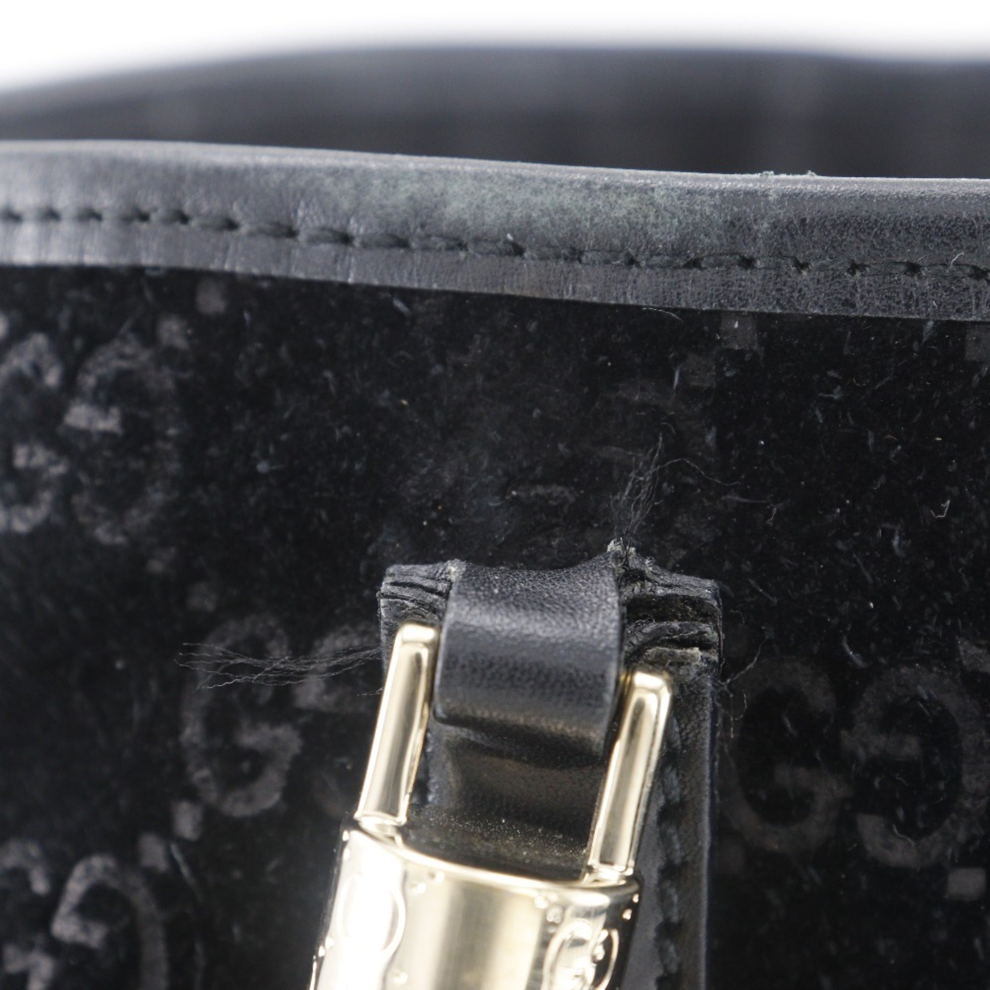 Gucci Black Suede Tote Bag (Pre-Owned)