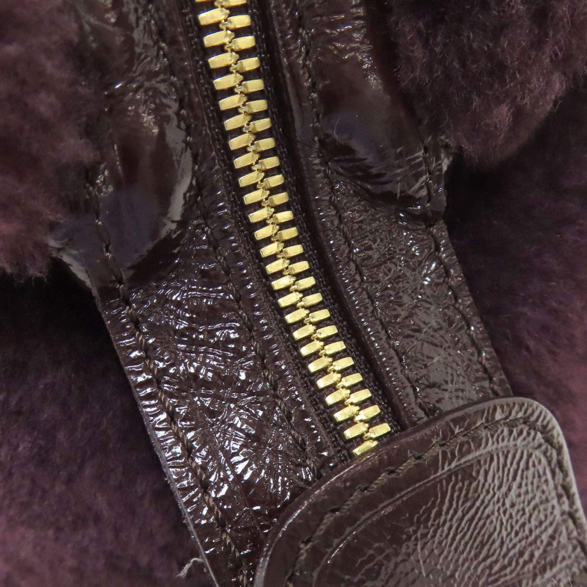 Longchamp Purple Fur Tote Bag (Pre-Owned)