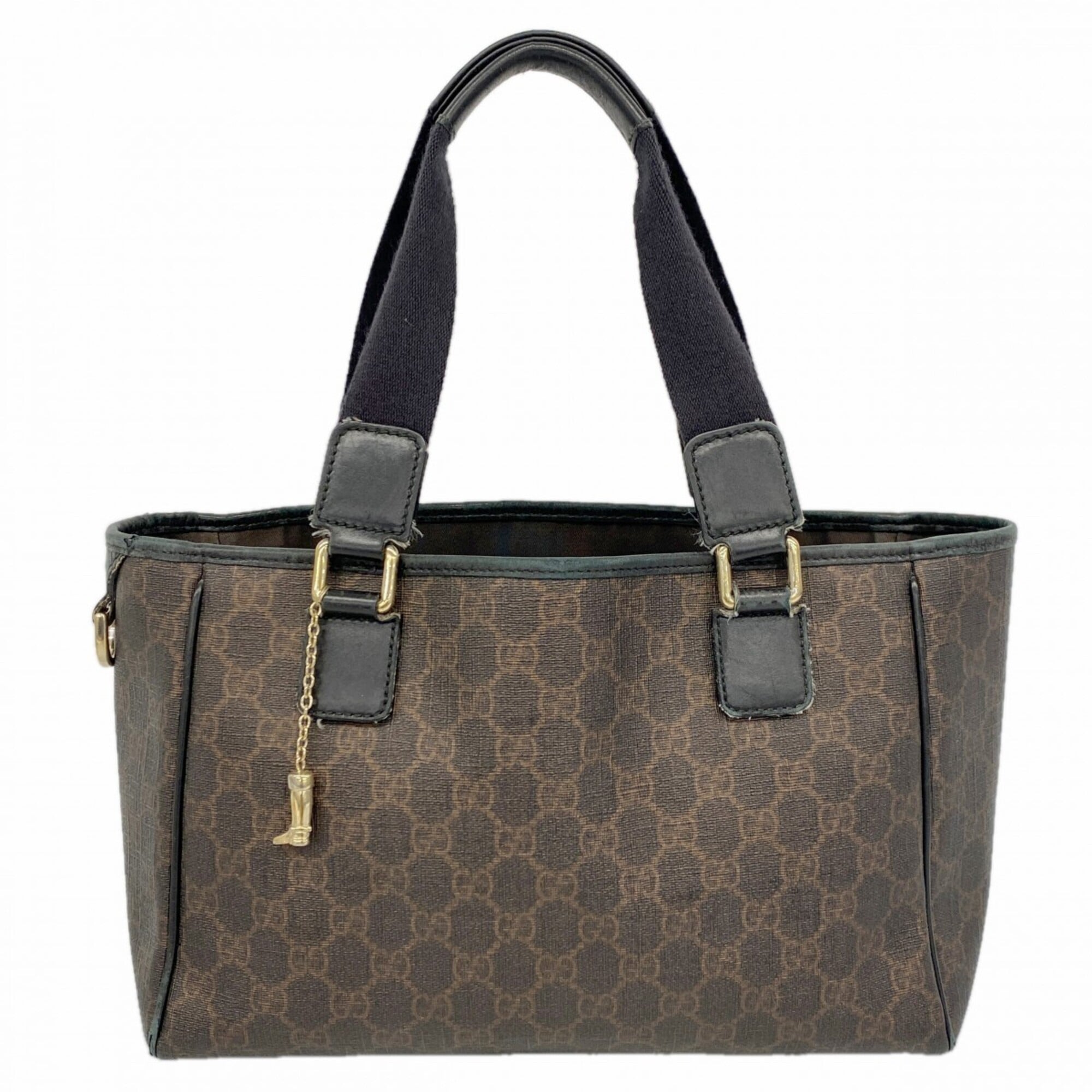 Gucci Black Brown Pvc Tote Bag (Pre-Owned)