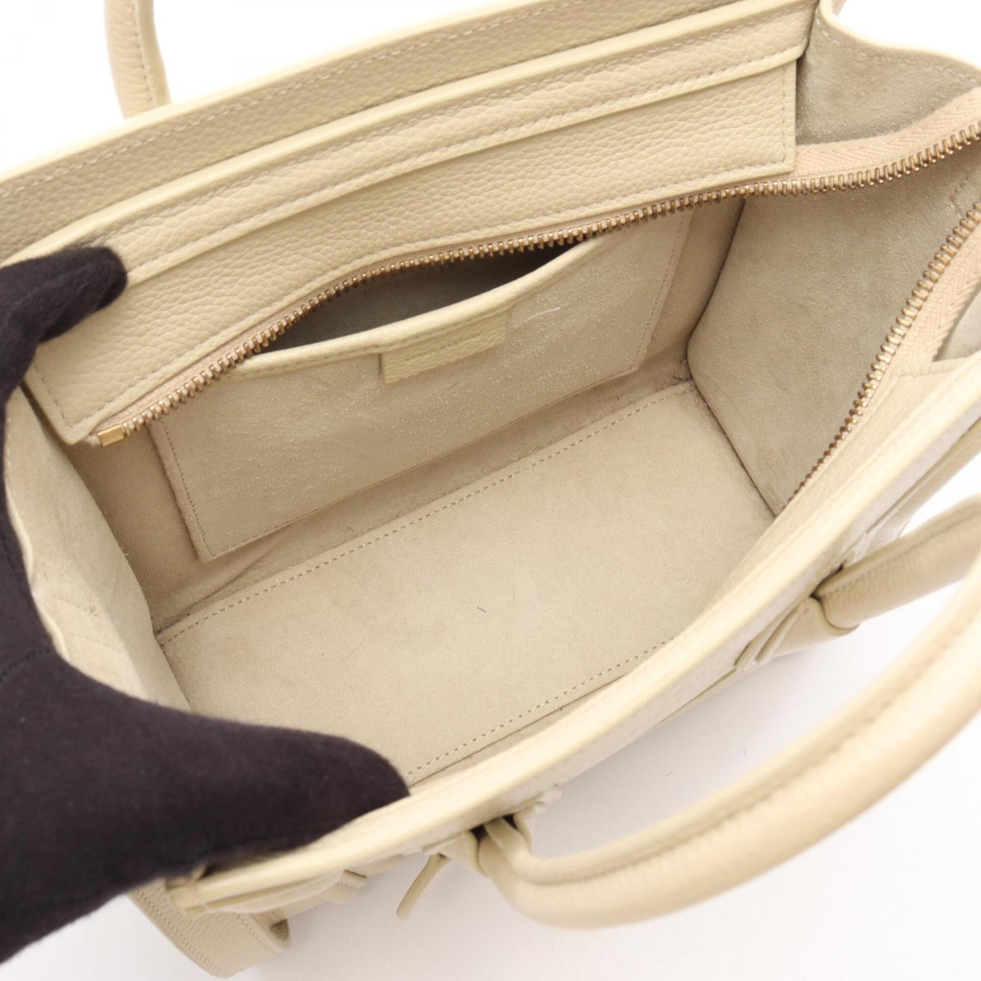 Celine Ivory Leather Handbag (Pre-Owned)
