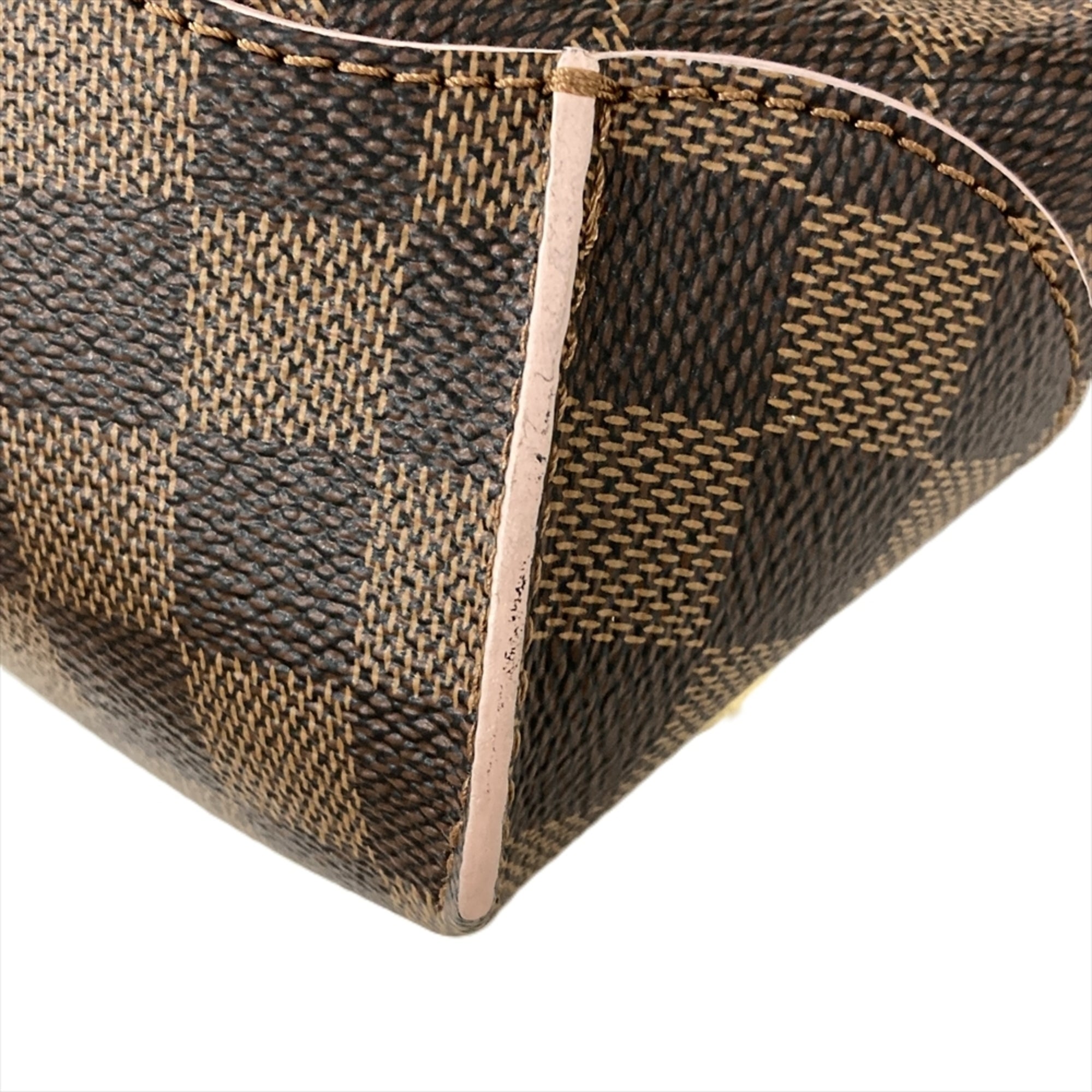Louis Vuitton Brown Damier Canvas Ebene Pink Rose Ballerine Damier Canvas Shoulder Bag (Pre-Owned)