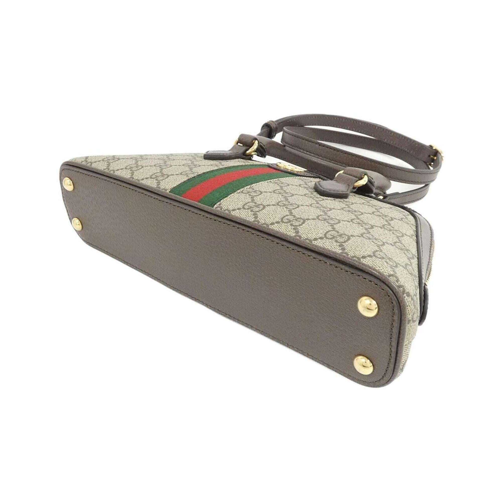 Gucci Ophidia Beige Brown Gg Supreme Canvas Handbag (Pre-Owned)