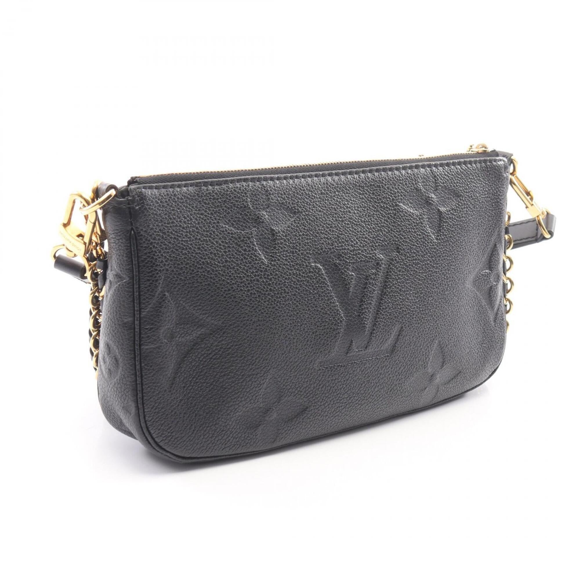 Louis Vuitton Black Noir Monogram Empreinte Handbag Pochette Shoulder Bag (Pre-Owned)