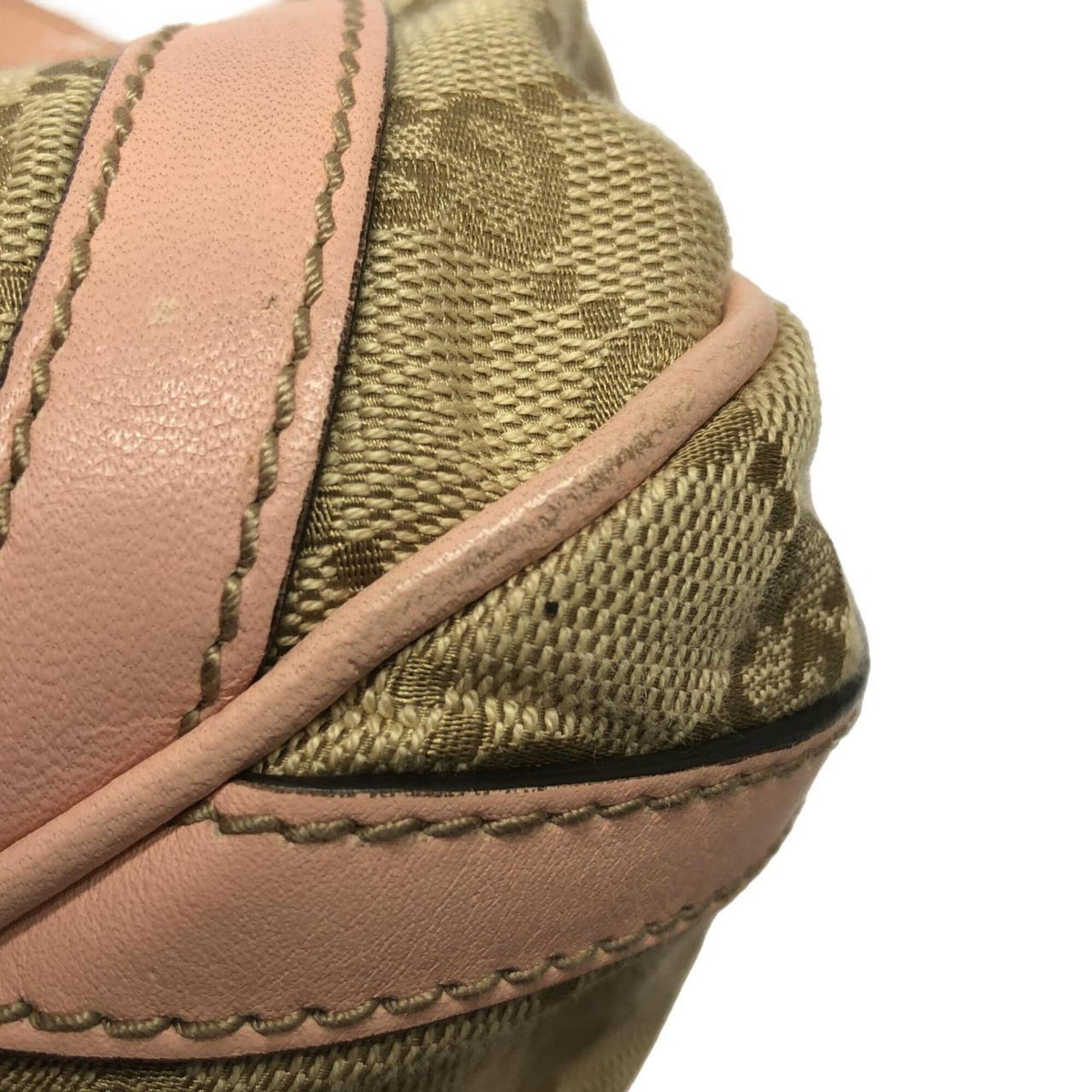 Gucci Beige Brown Gg Canvas Shoulder Bag (Pre-Owned)