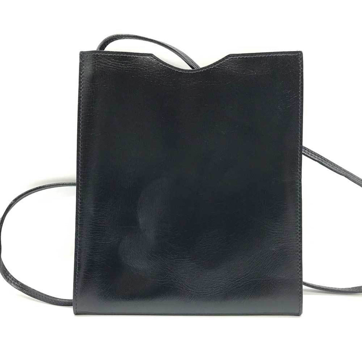 Hermes Onimaitou Black Box Calf Leather Pochette Shoulder Bag (Pre-Owned)