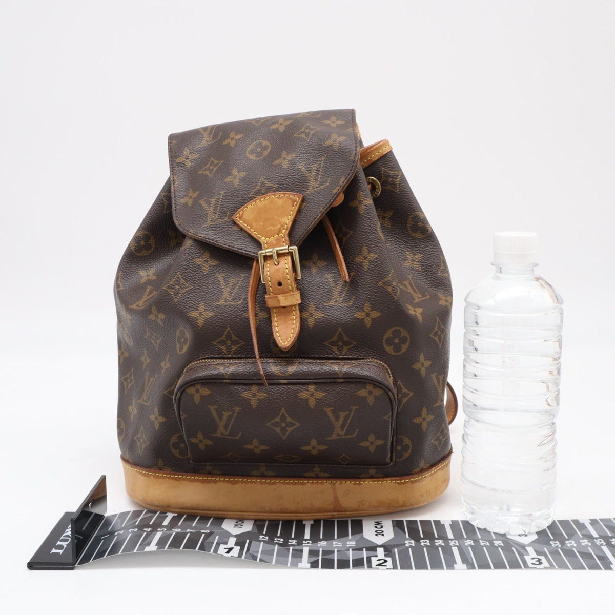 Louis Vuitton Beige Brown Coated Canvas Leather Shoulder Bag (Pre-Owned)