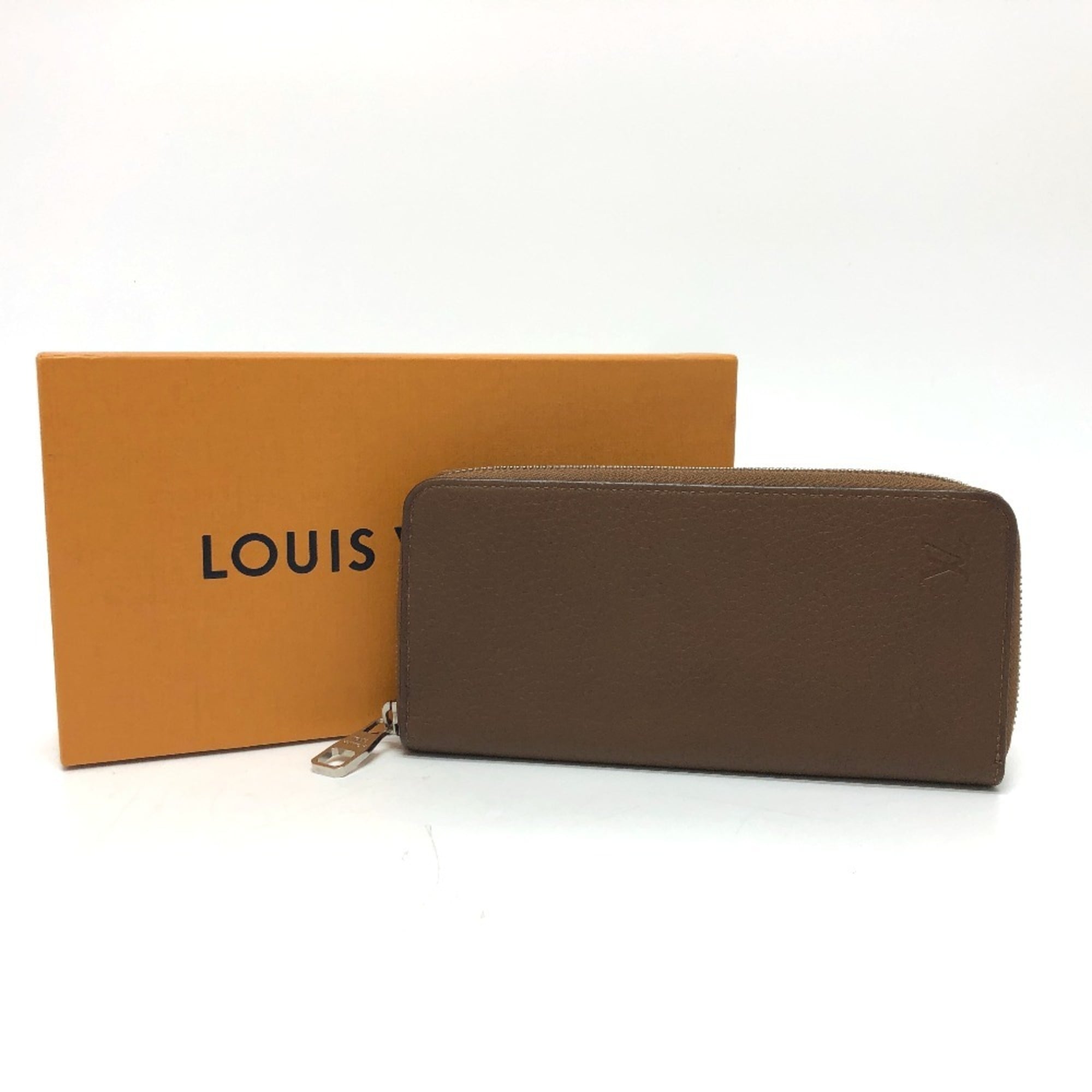Louis Vuitton Brown Leather Long Wallet (Bi-Fold) (Pre-Owned)