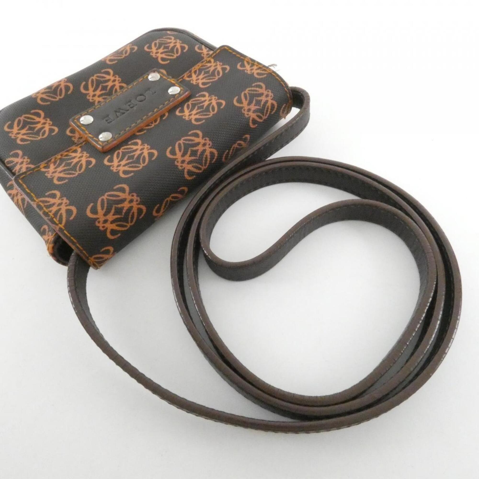 Loewe Brown Orange Pvc Shoulder Bag (Pre-Owned)