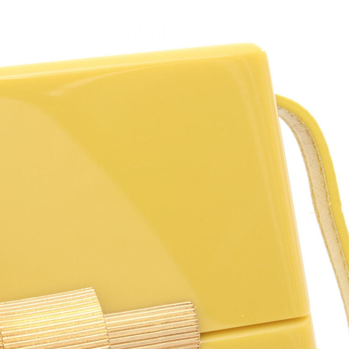 Bottega Veneta Yellow Leather Plastic Handbag Shoulder Bag (Pre-Owned)