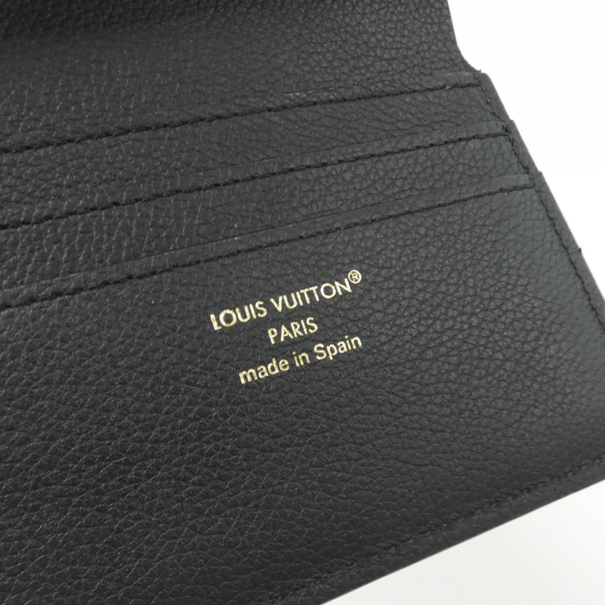 Louis Vuitton Black Leather Wallet (Bi-Fold) (Pre-Owned)