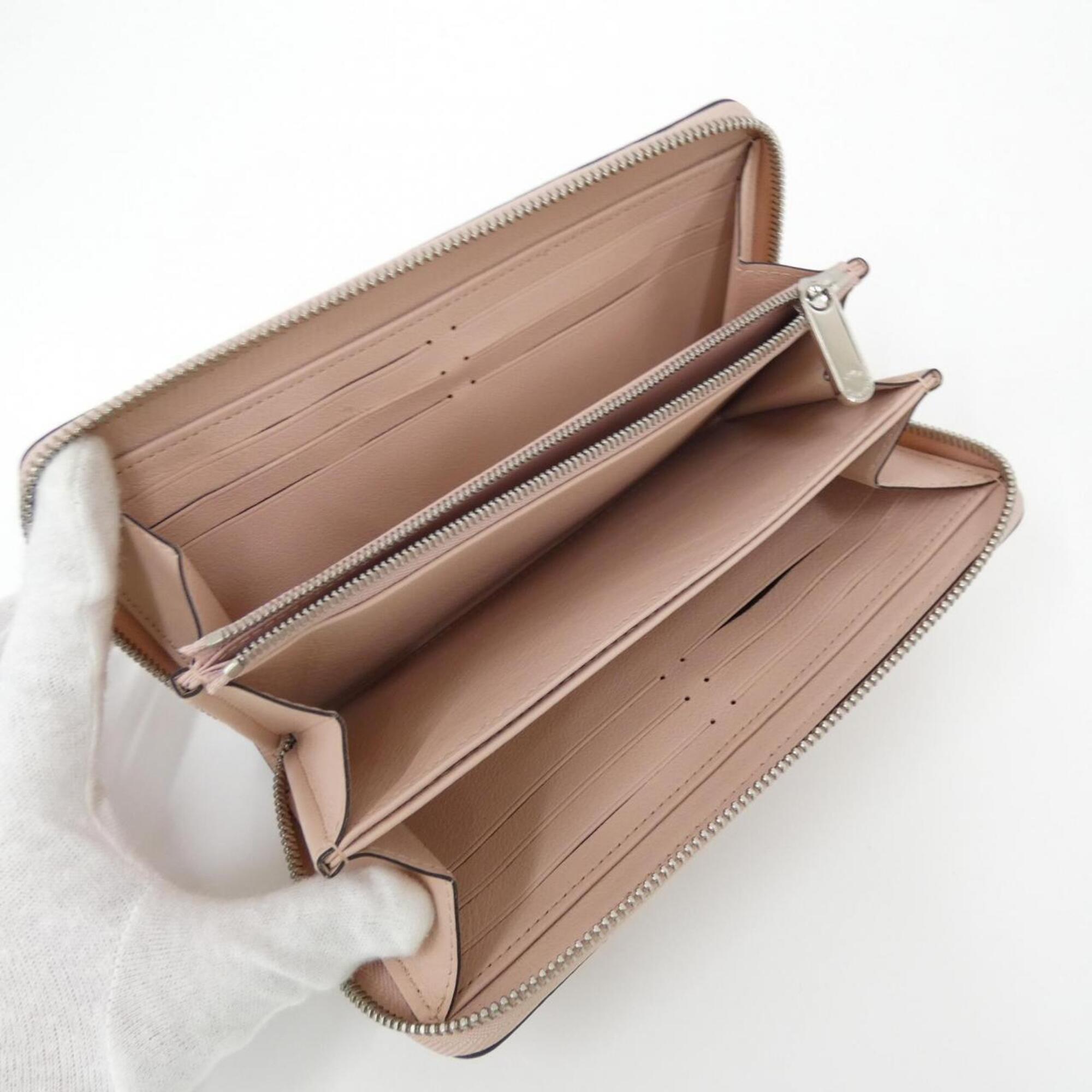 Louis Vuitton Magnolia Pink Leather Long Wallet (Bi-Fold) (Pre-Owned)