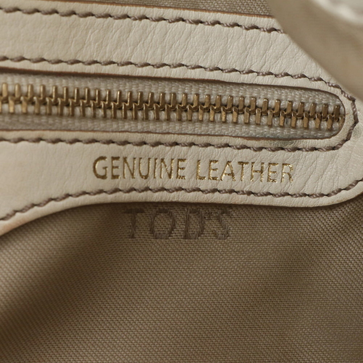 Tod's White Leather Handbag Shoulder Bag Tote Bag (Pre-Owned)