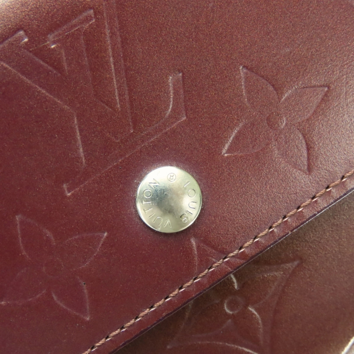 Louis Vuitton Bordeaux Violet Monogram Mat Wallet (Tri-Fold) (Pre-Owned)