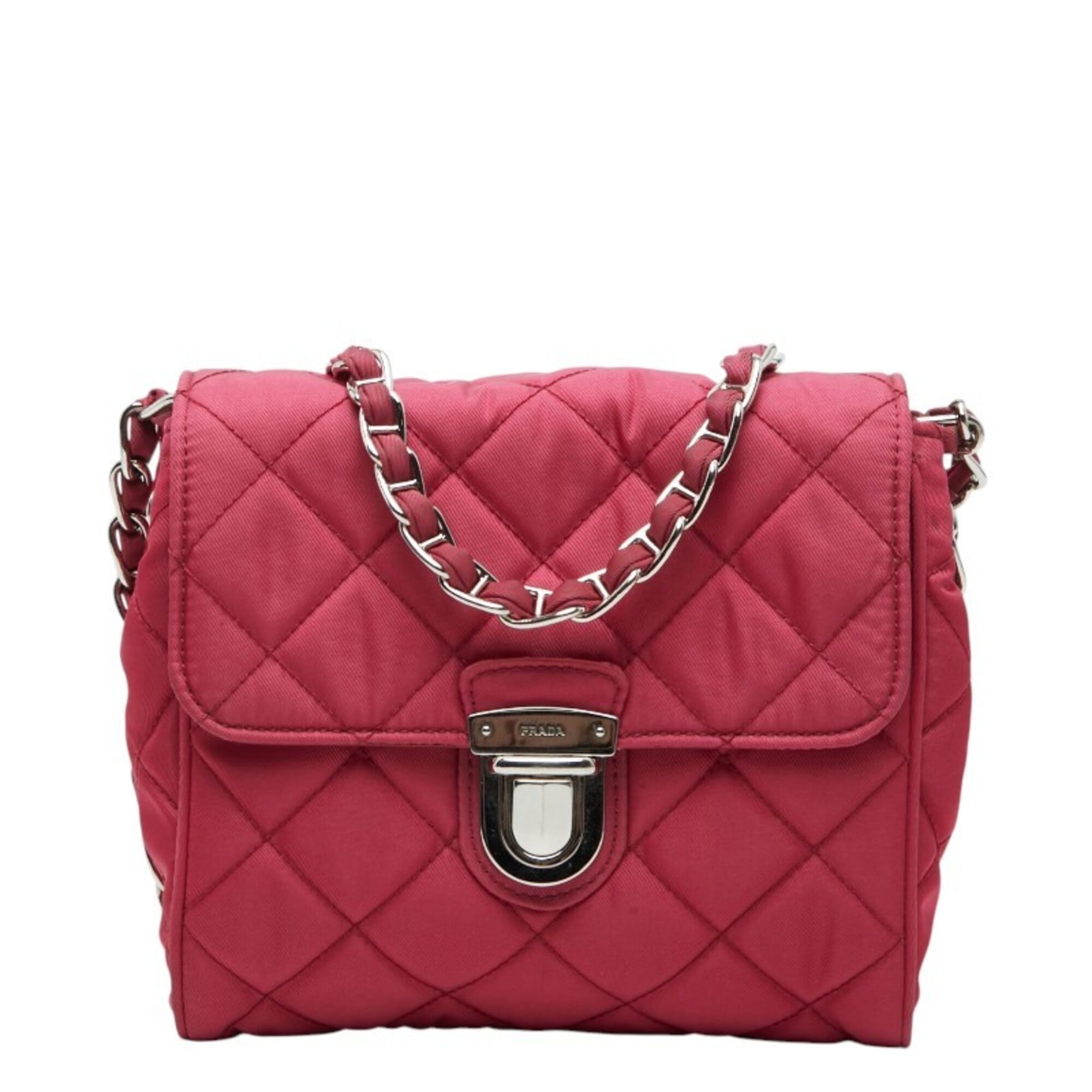 Prada Pink Nylon Shoulder Bag (Pre-Owned)
