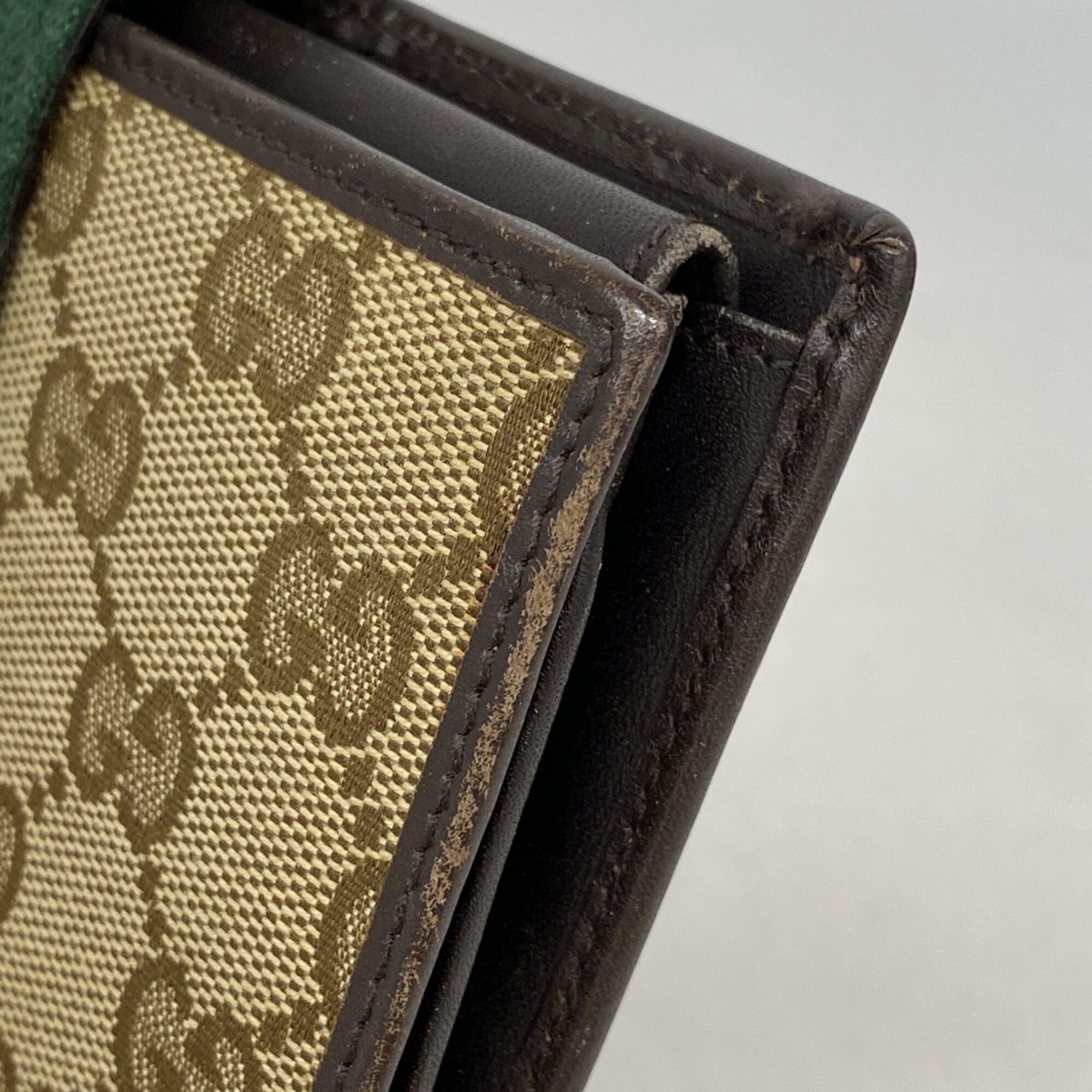 Gucci Brown Canvas Long Wallet (Bi-Fold) (Pre-Owned)