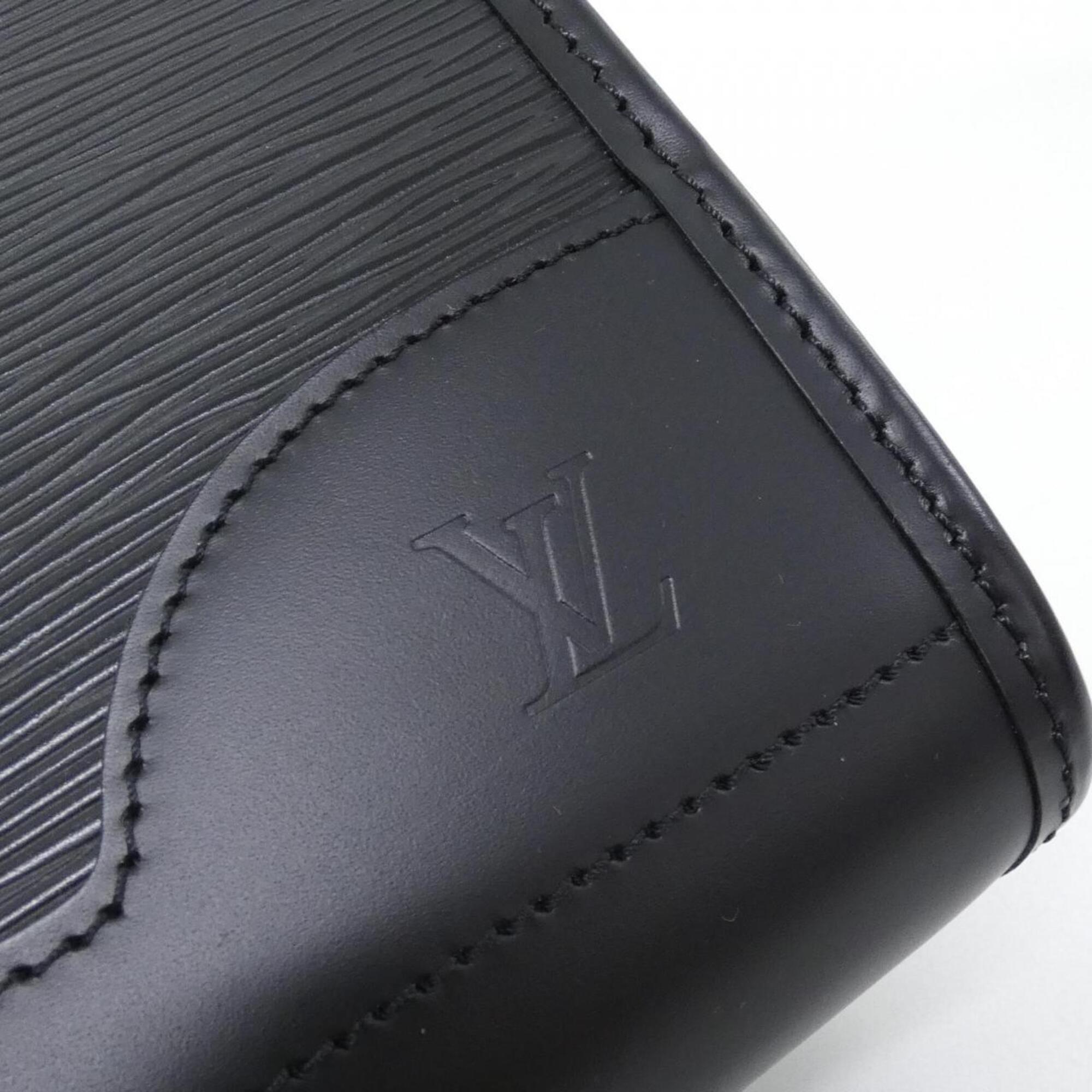 Louis Vuitton Black Leather Shoulder Bag (Pre-Owned)