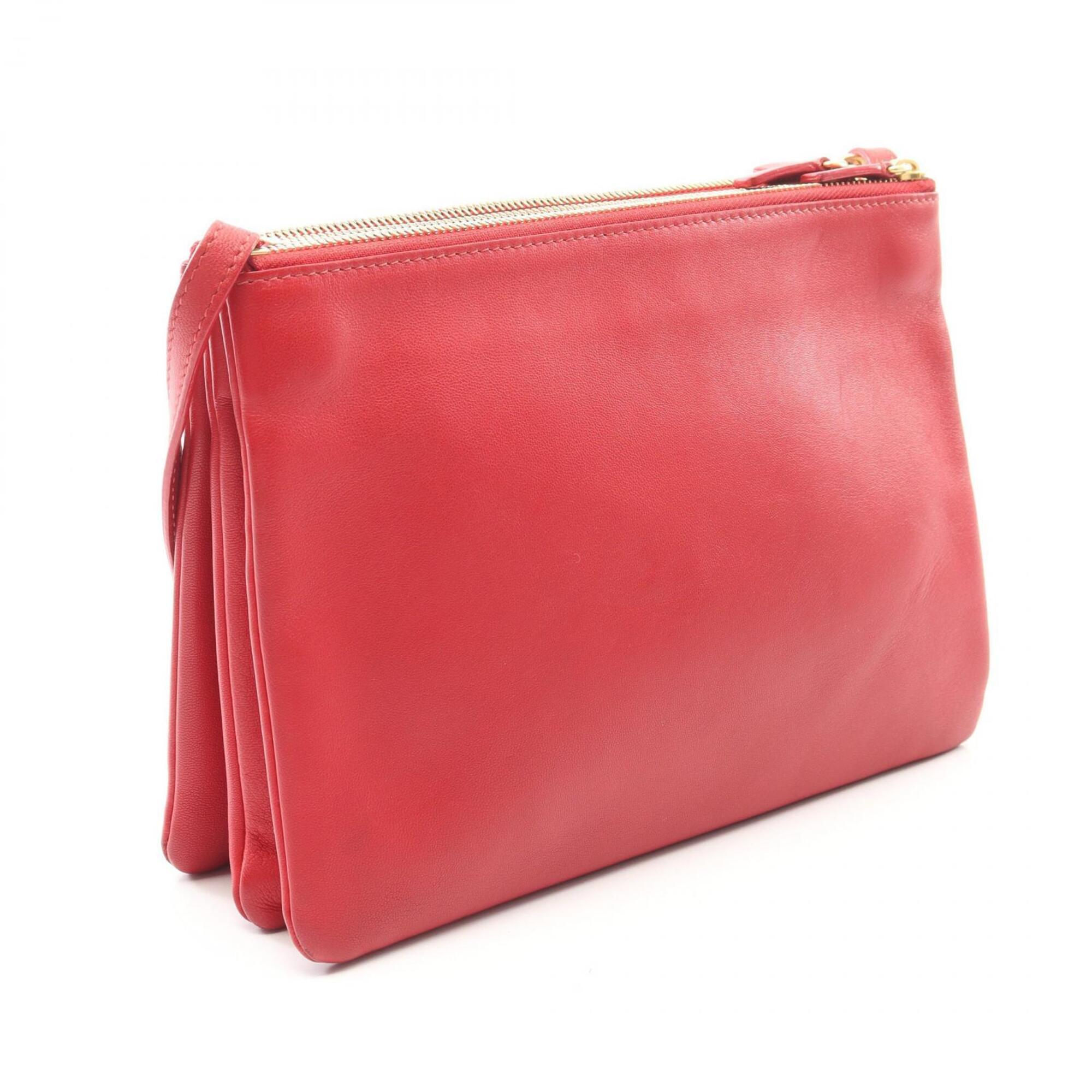 Celine Red Color Leather Handbag Shoulder Bag (Pre-Owned)
