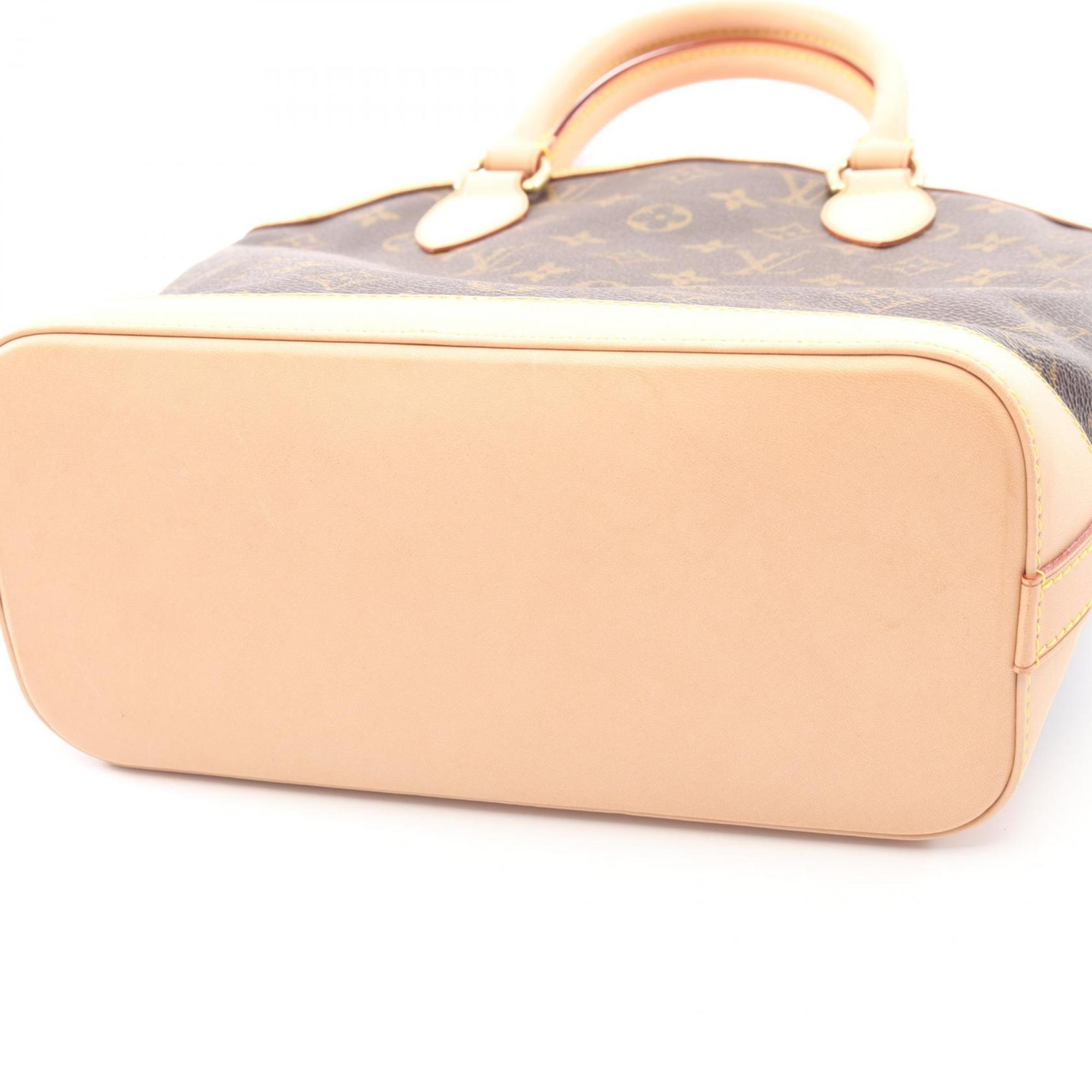 Louis Vuitton Brown Monogram Coated Canvas Leather Handbag (Pre-Owned)