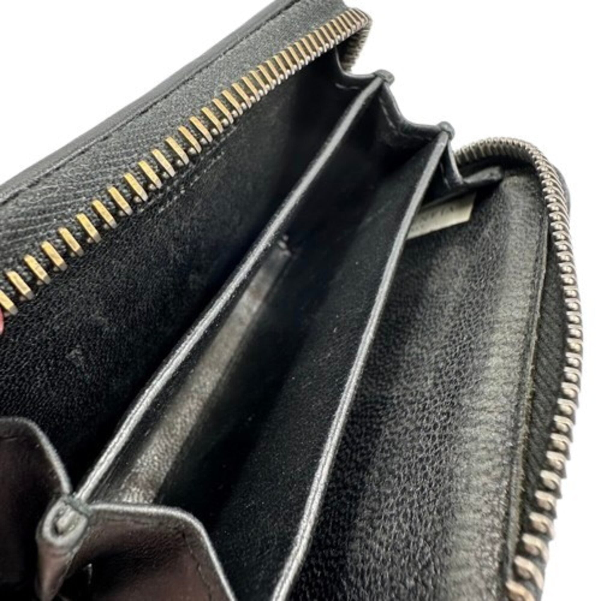 Bottega Veneta Black Leather Coin Purse/Coin Case (Pre-Owned)