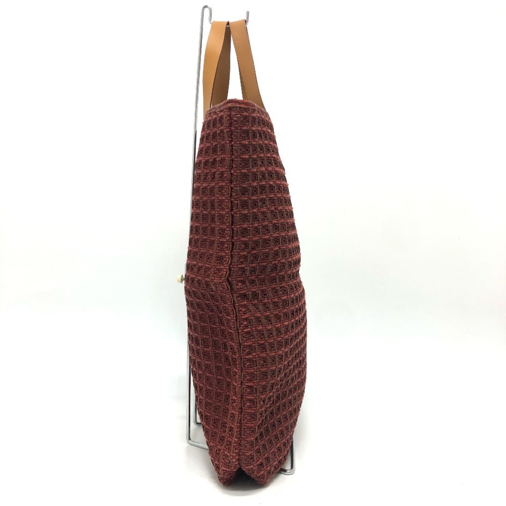 Hermes Ahmedabad Brown Canvas Handbag Tote Bag (Pre-Owned)