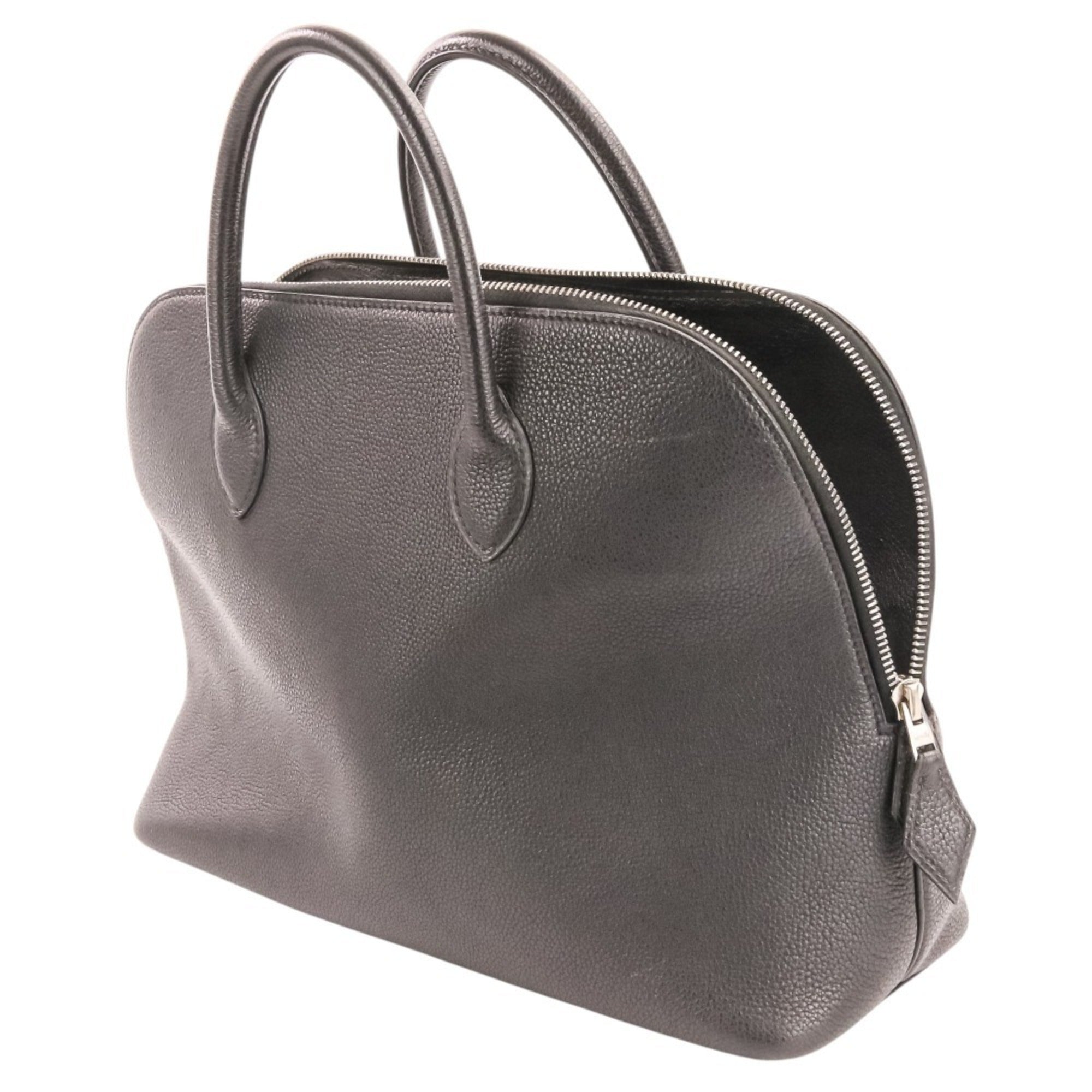 Hermes Black Leather Handbag (Pre-Owned)