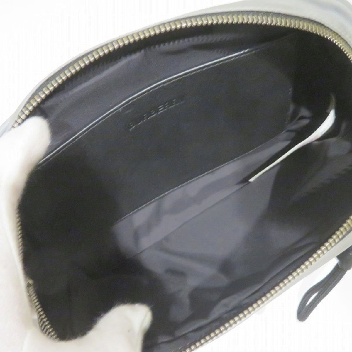 Unspecified Light Gray Nylon Leather Fanny Pack Sling Bag (Pre-Owned)