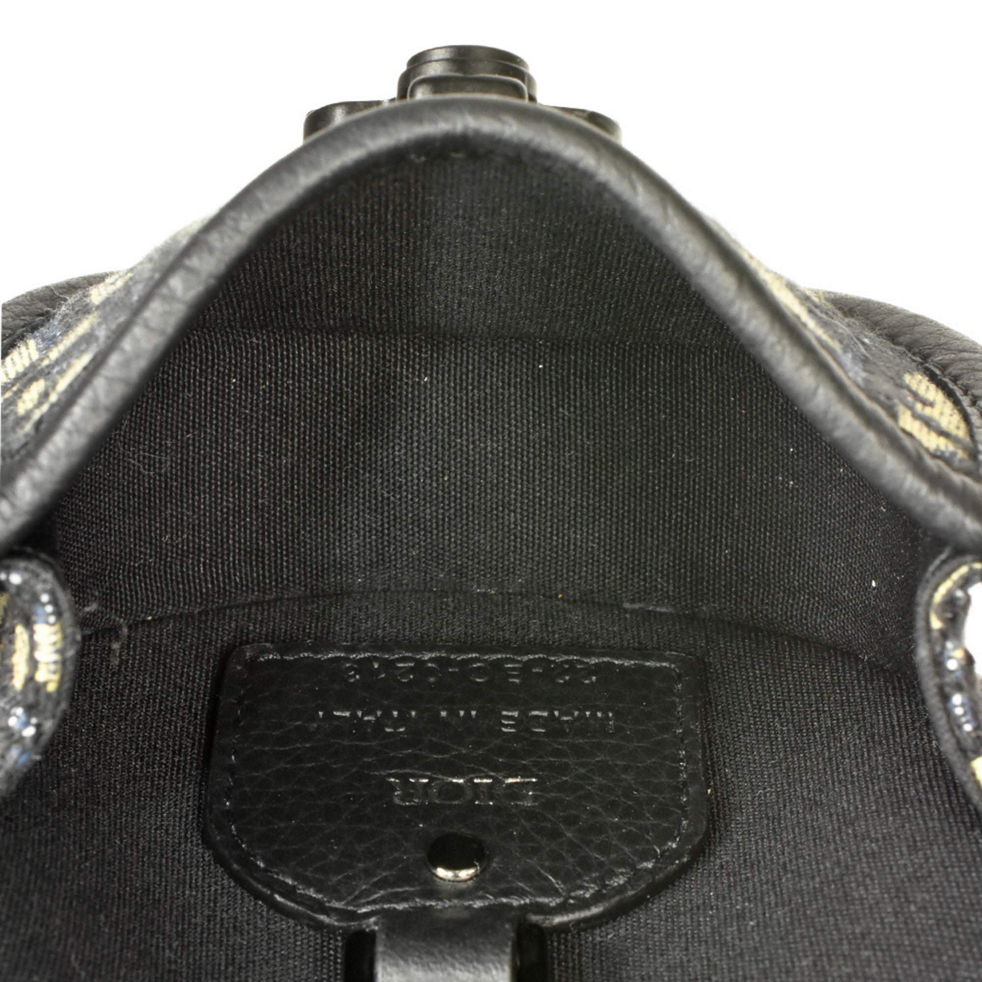 Christian Dior Trotter Navy Jacquard Leather Pouch (Pre-Owned)